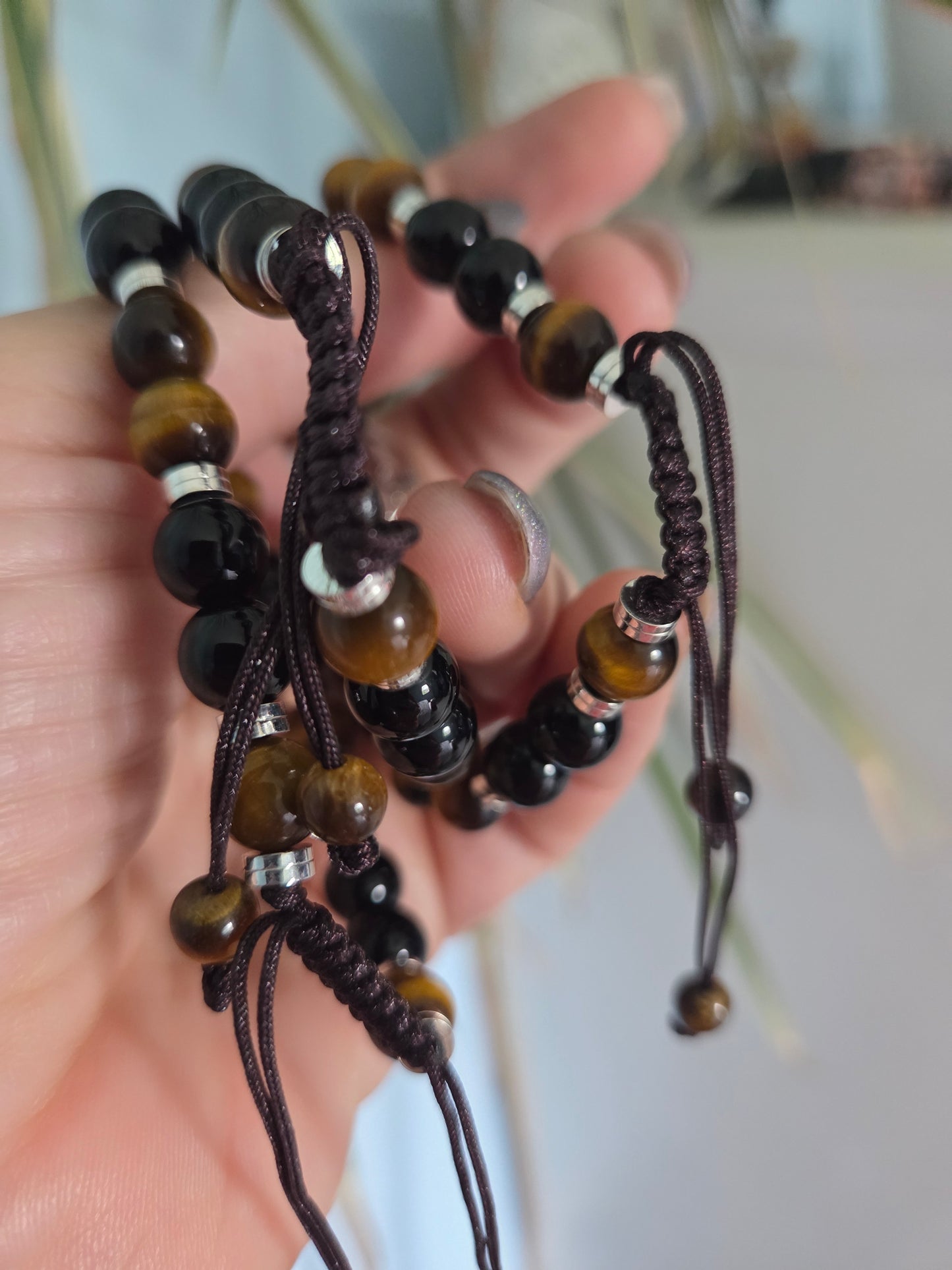 Tiger Eye OM (ॐ) Braclet