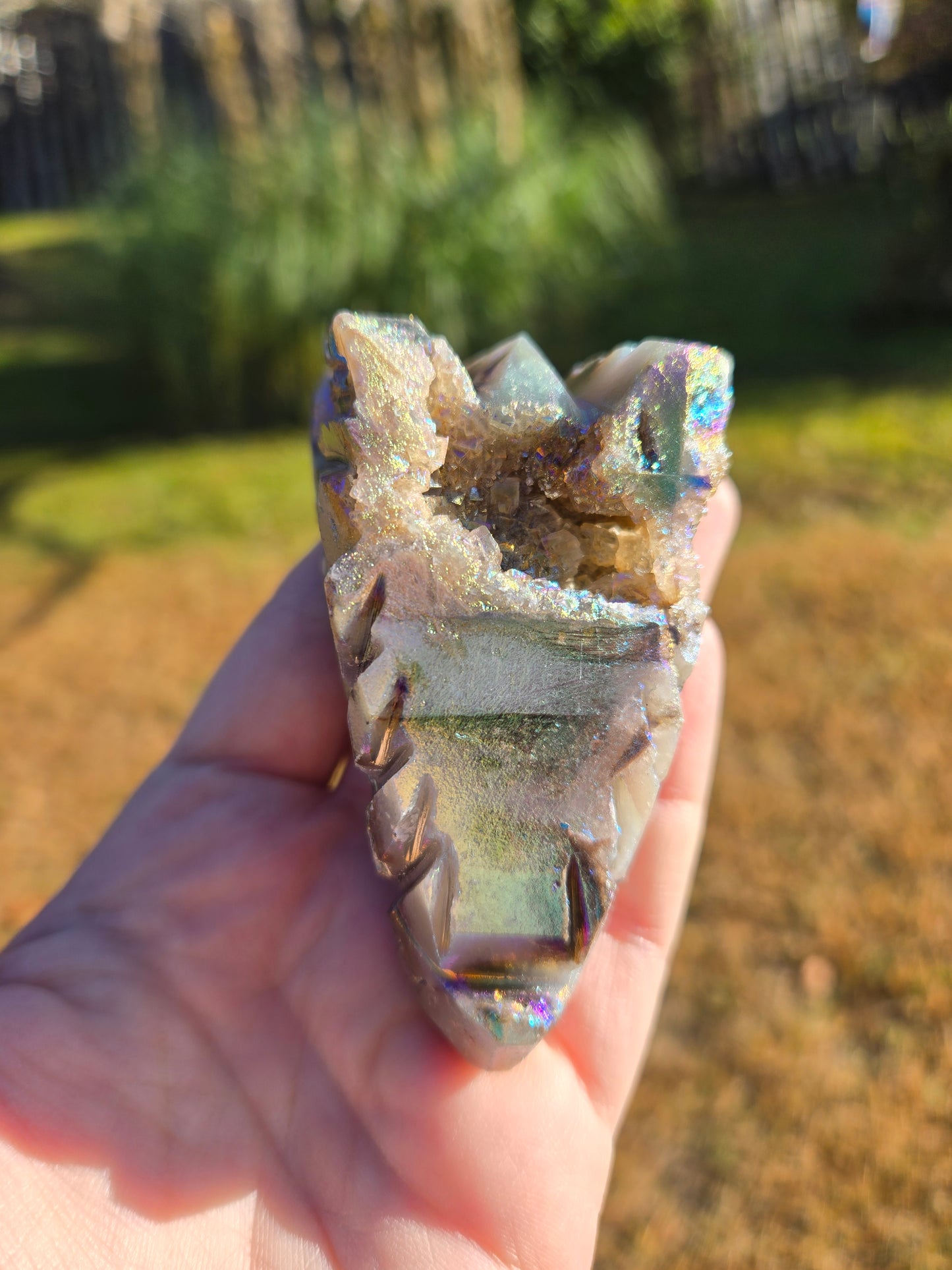 Aura Coated Sphalerite Dragon Head