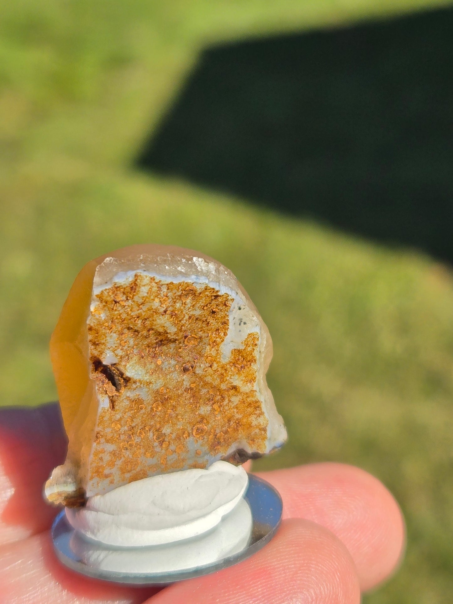 Fluorite Bubble With UV Reactive Calcite (India)