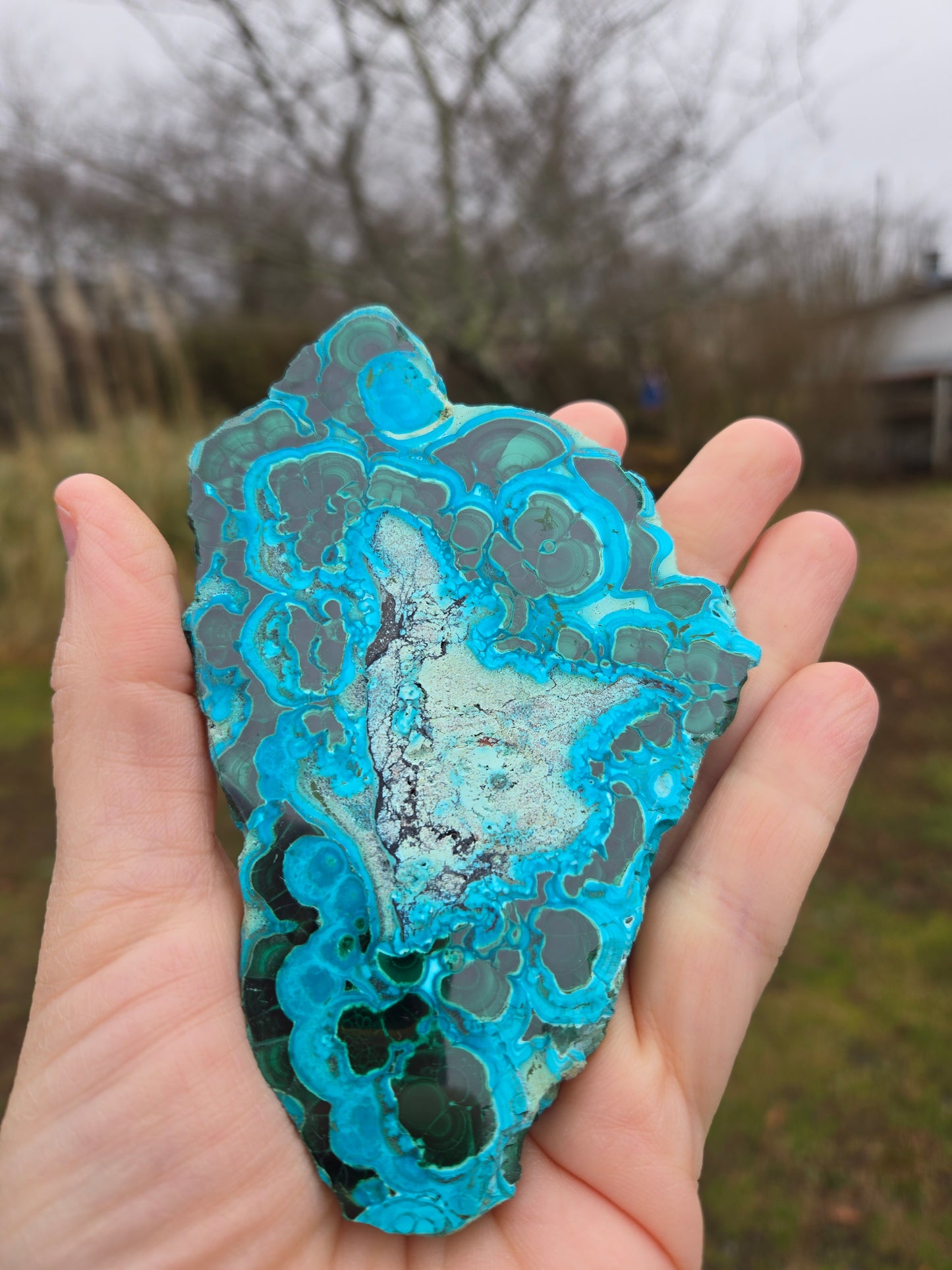 Malachite and Chrysocolla Slab