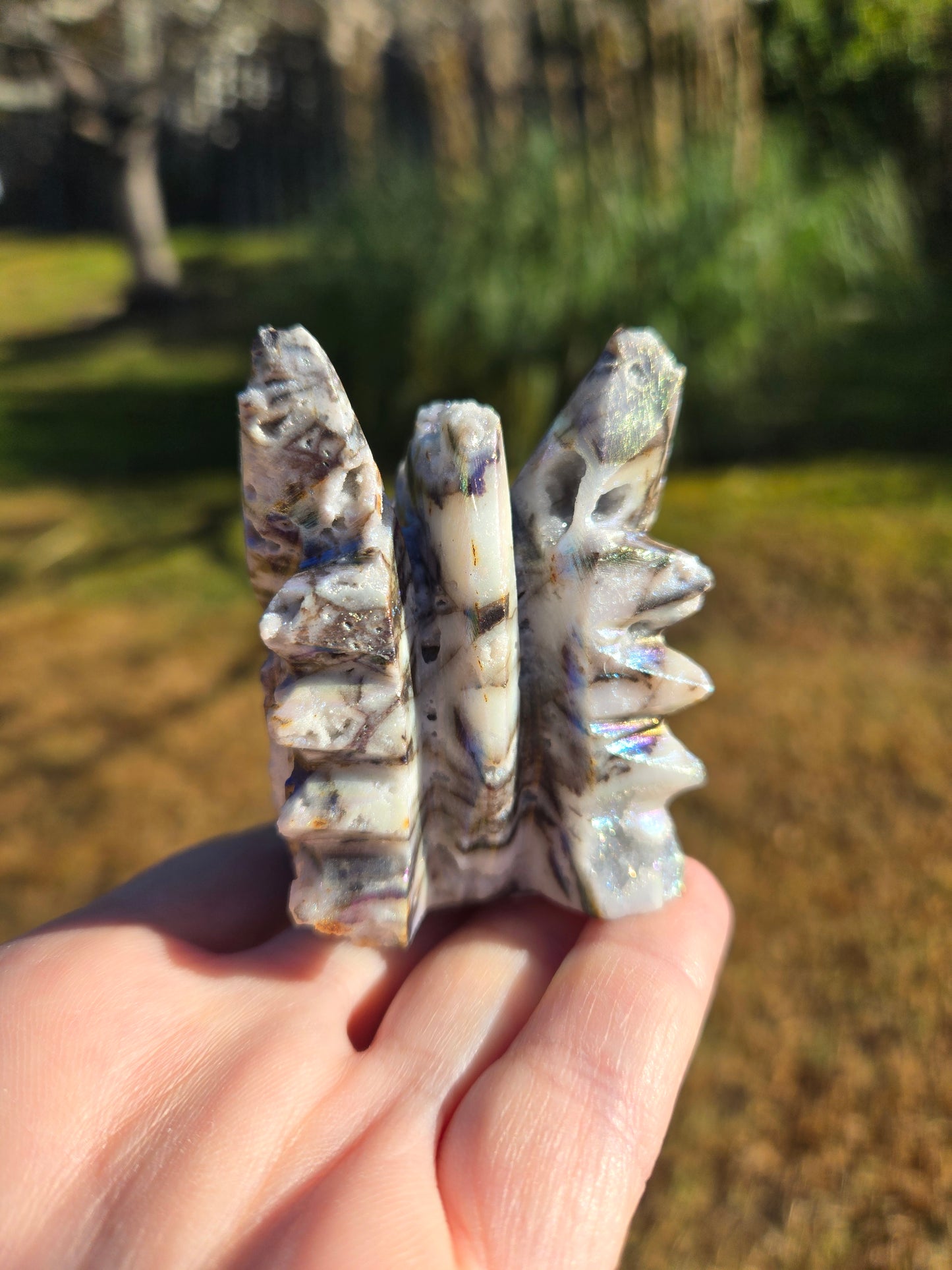 Aura Coated Sphalerite Dragon Head