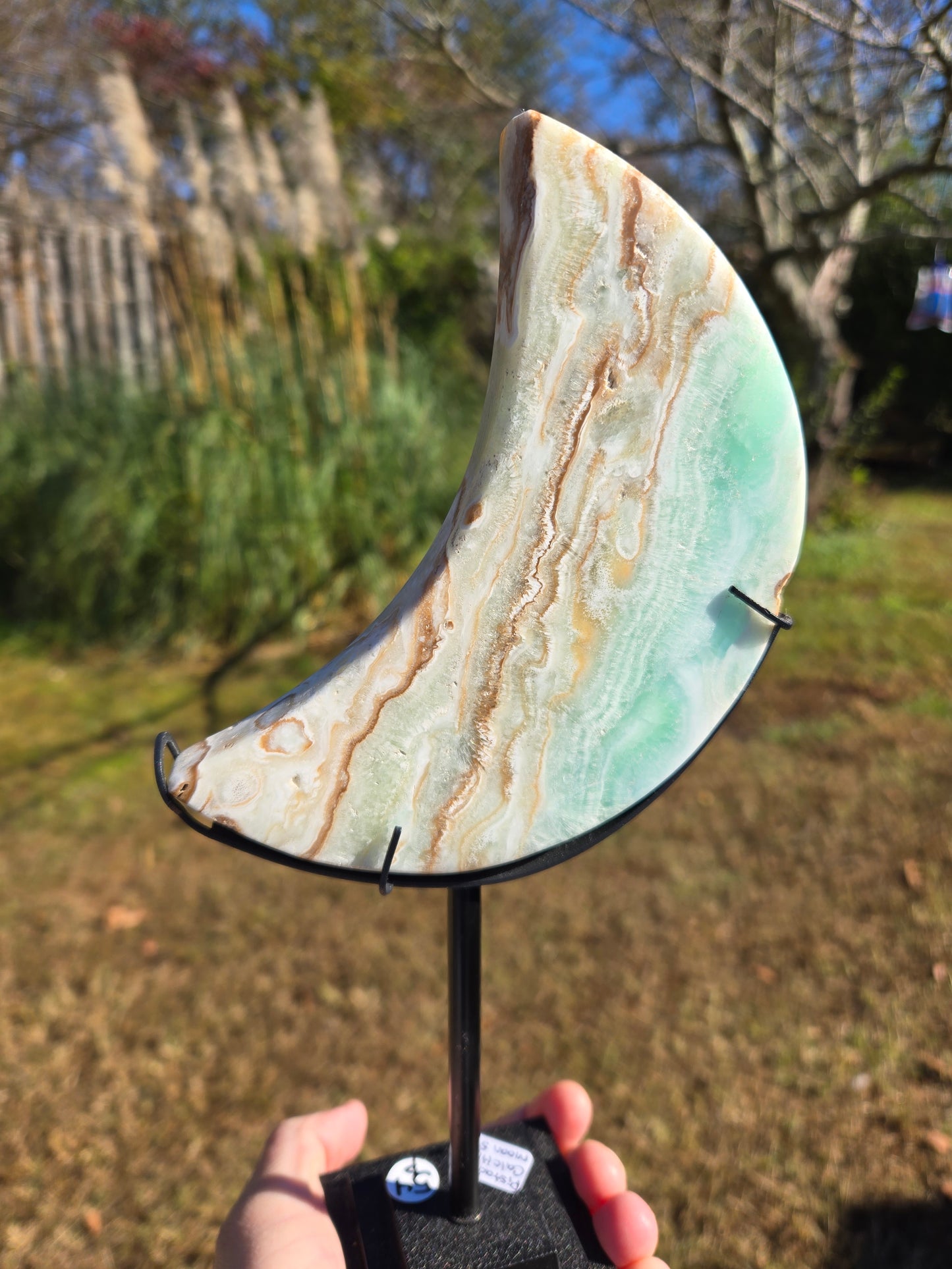 Pistachio Calcite Moon