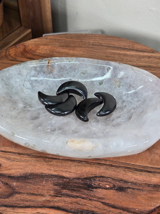 Shungite mini moons 1"x1"