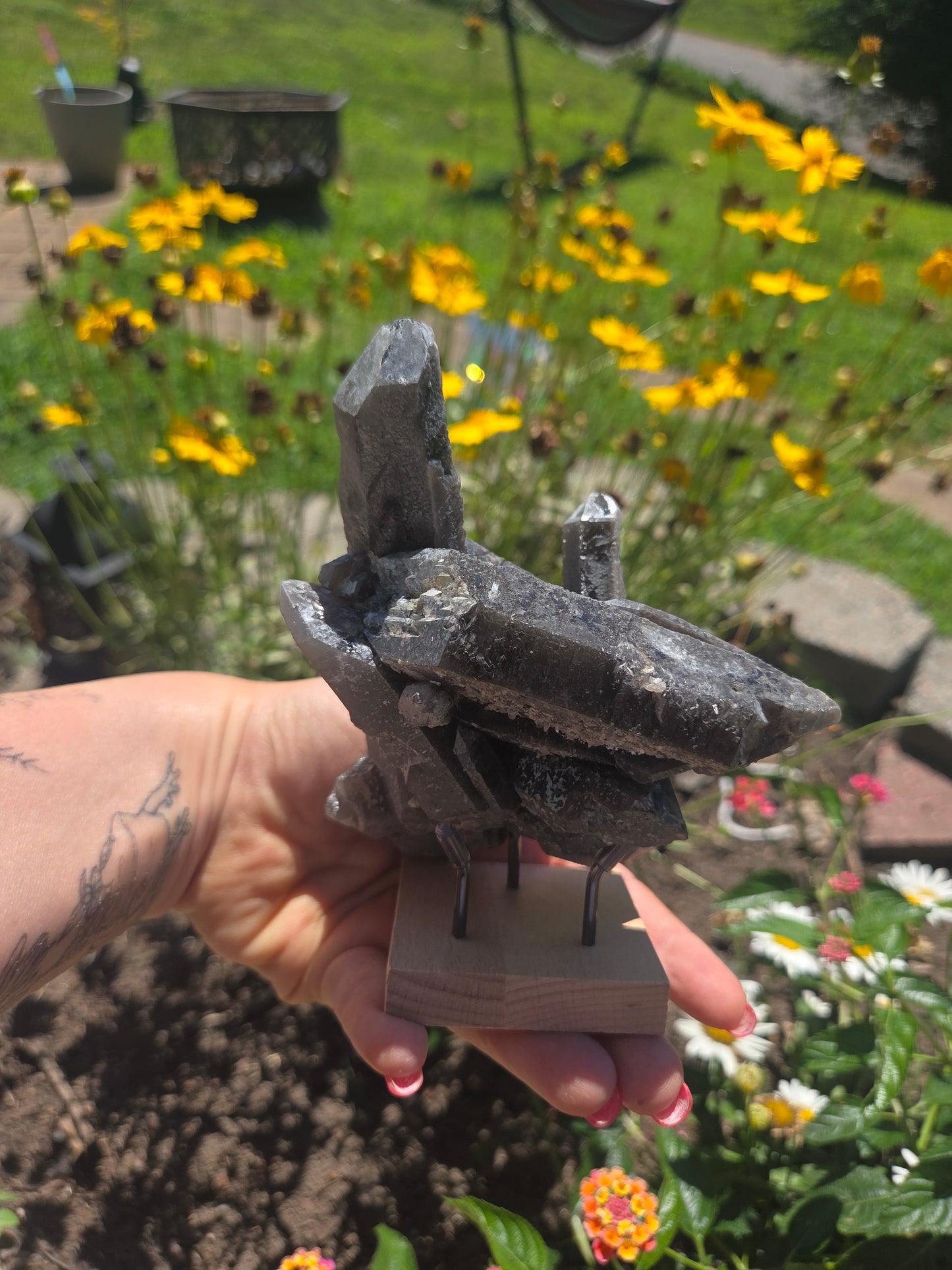 Smoky Quartz on Stand (HEAT TREATED)