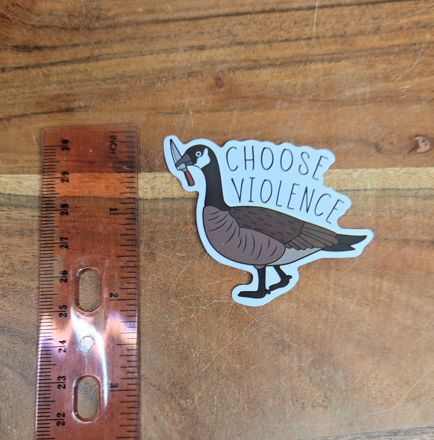 Choose Violence Goose Sticker