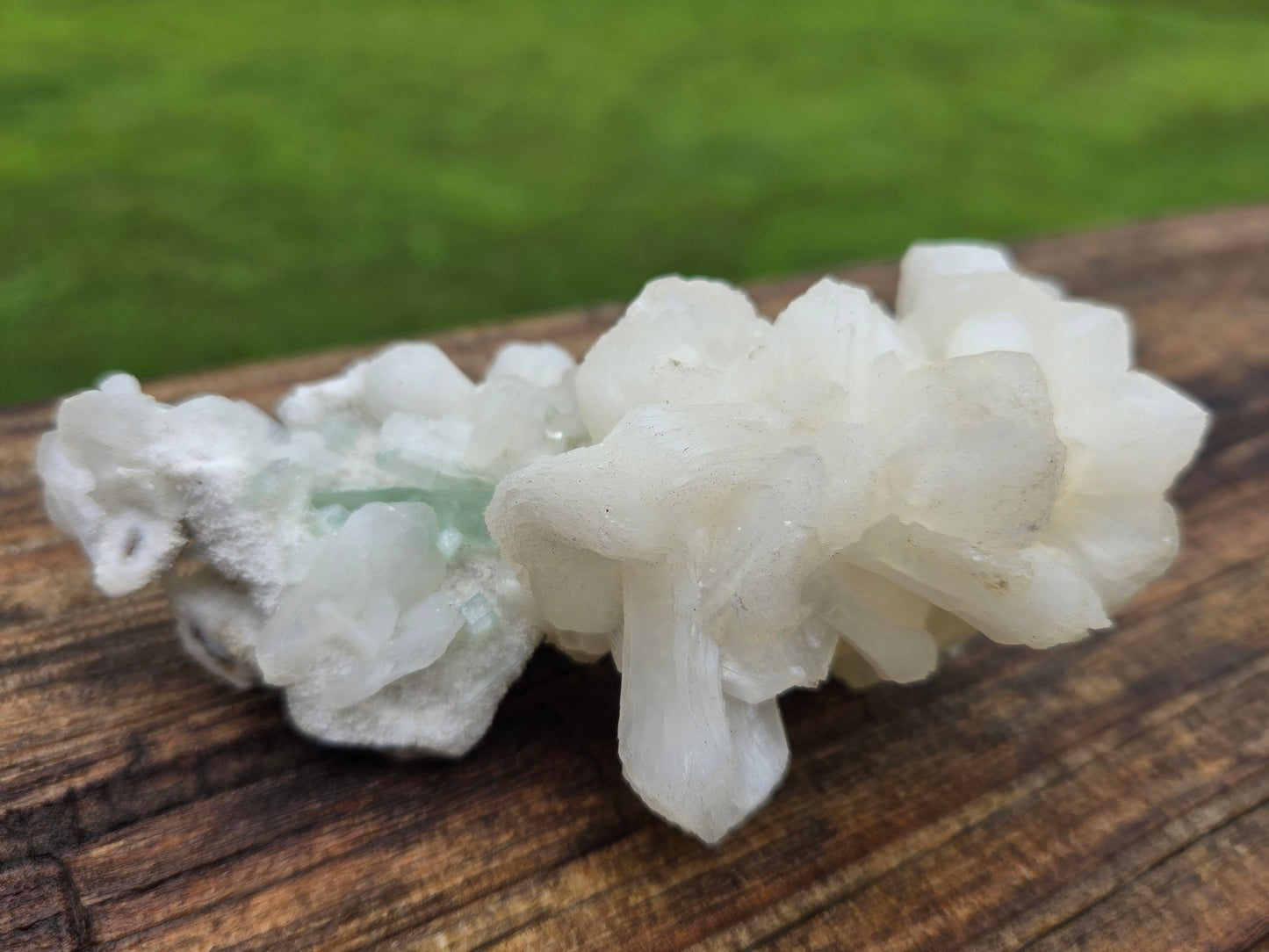 Green Apophyllite with Stilbite
