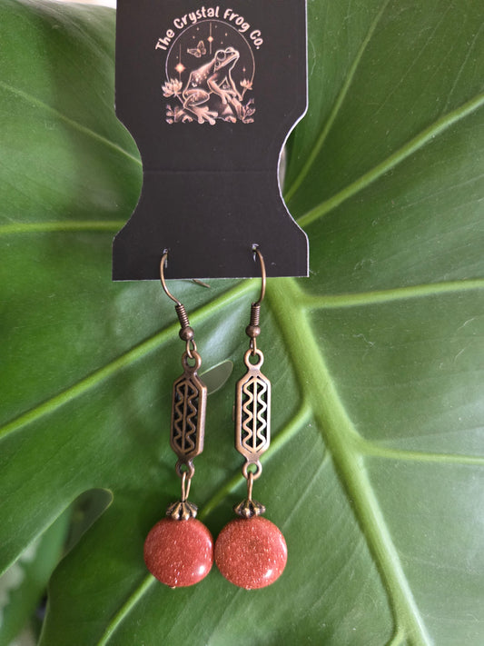 Goldstone Earrings