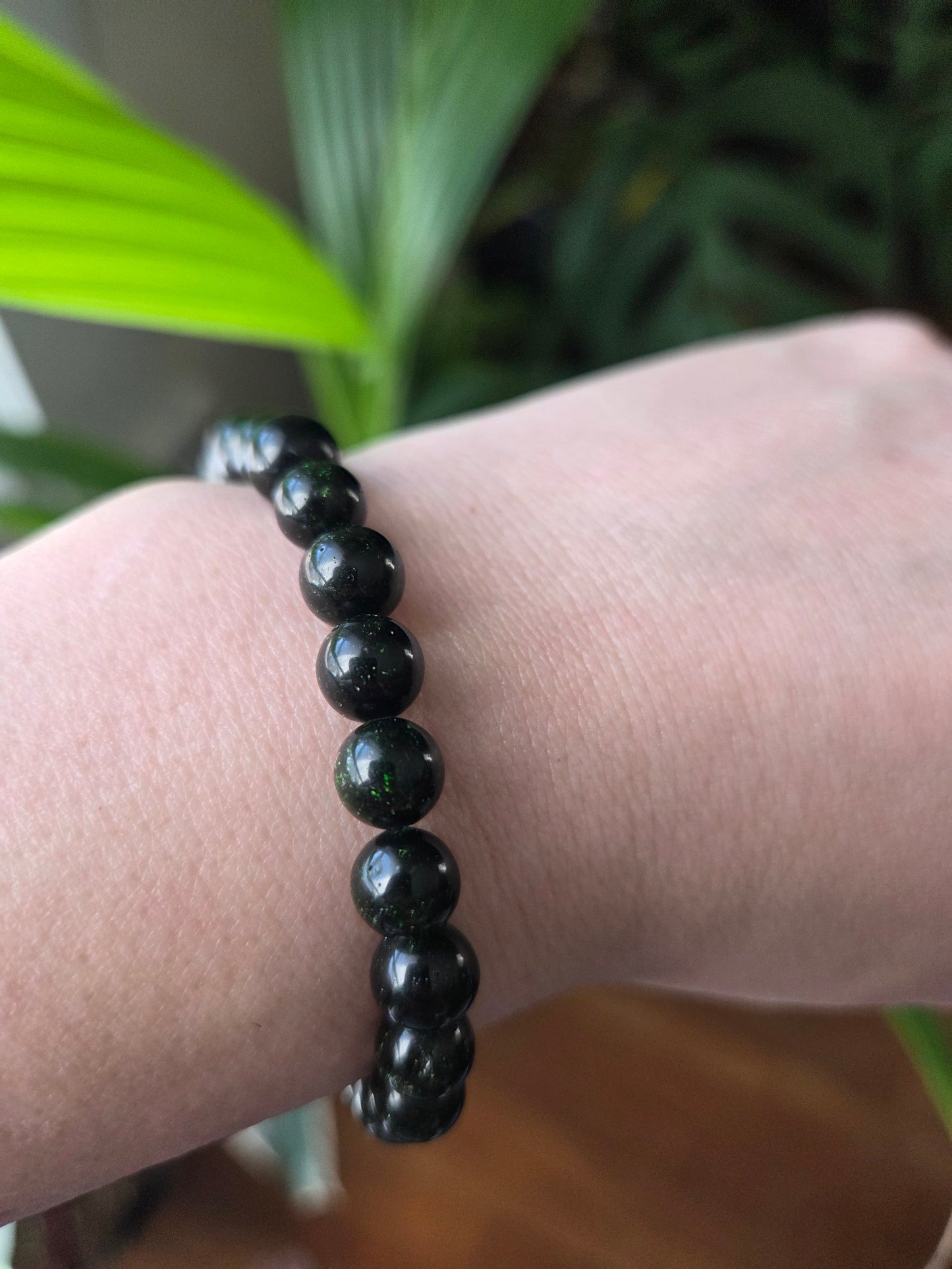 Green Goldstone Bracelet