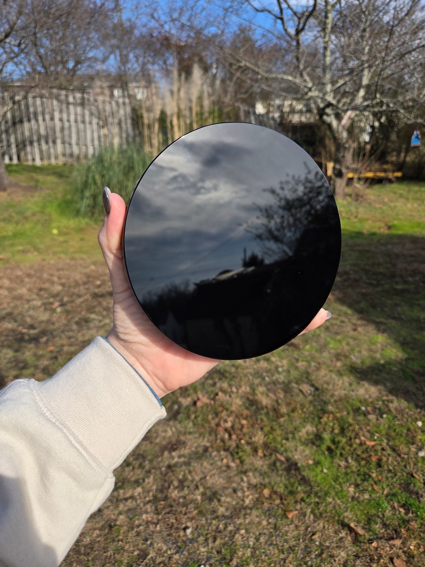 Black Obsidian Mirror