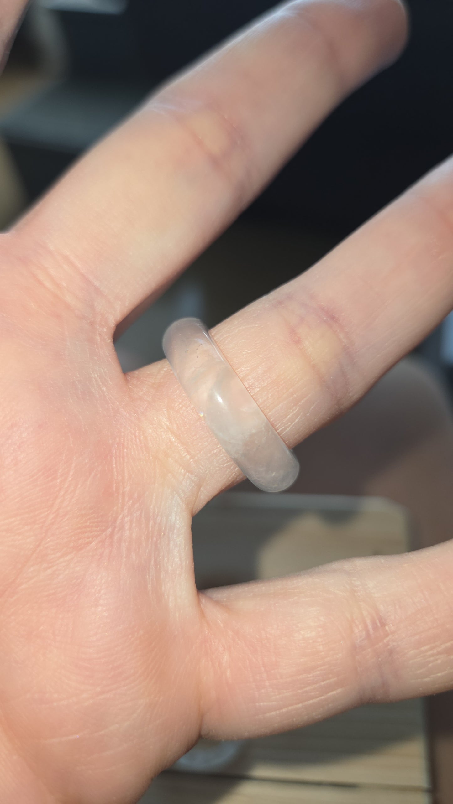 Clear Quartz Ring/ Sphere Holder