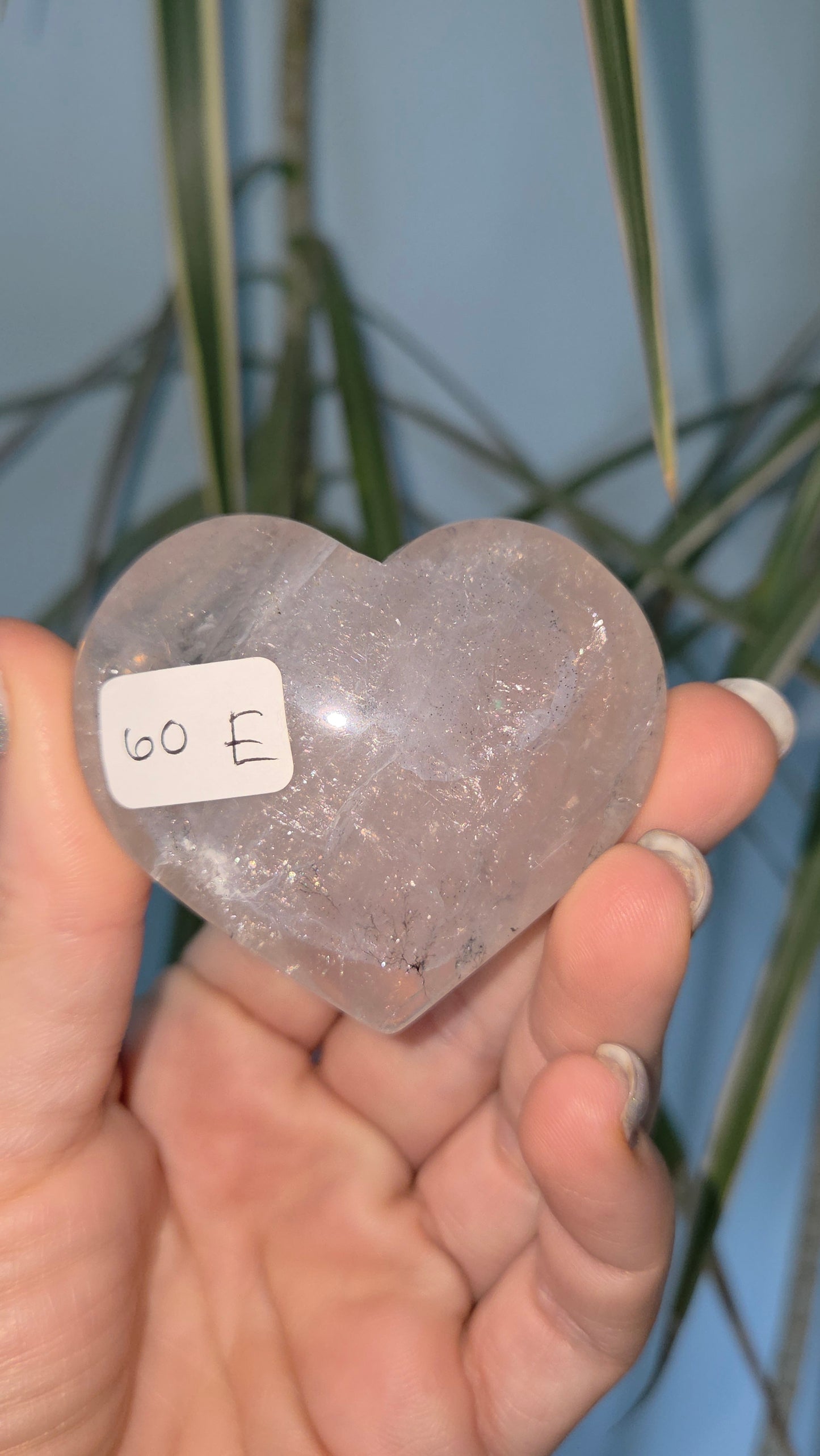 Dendritic Rose Quartz Heart