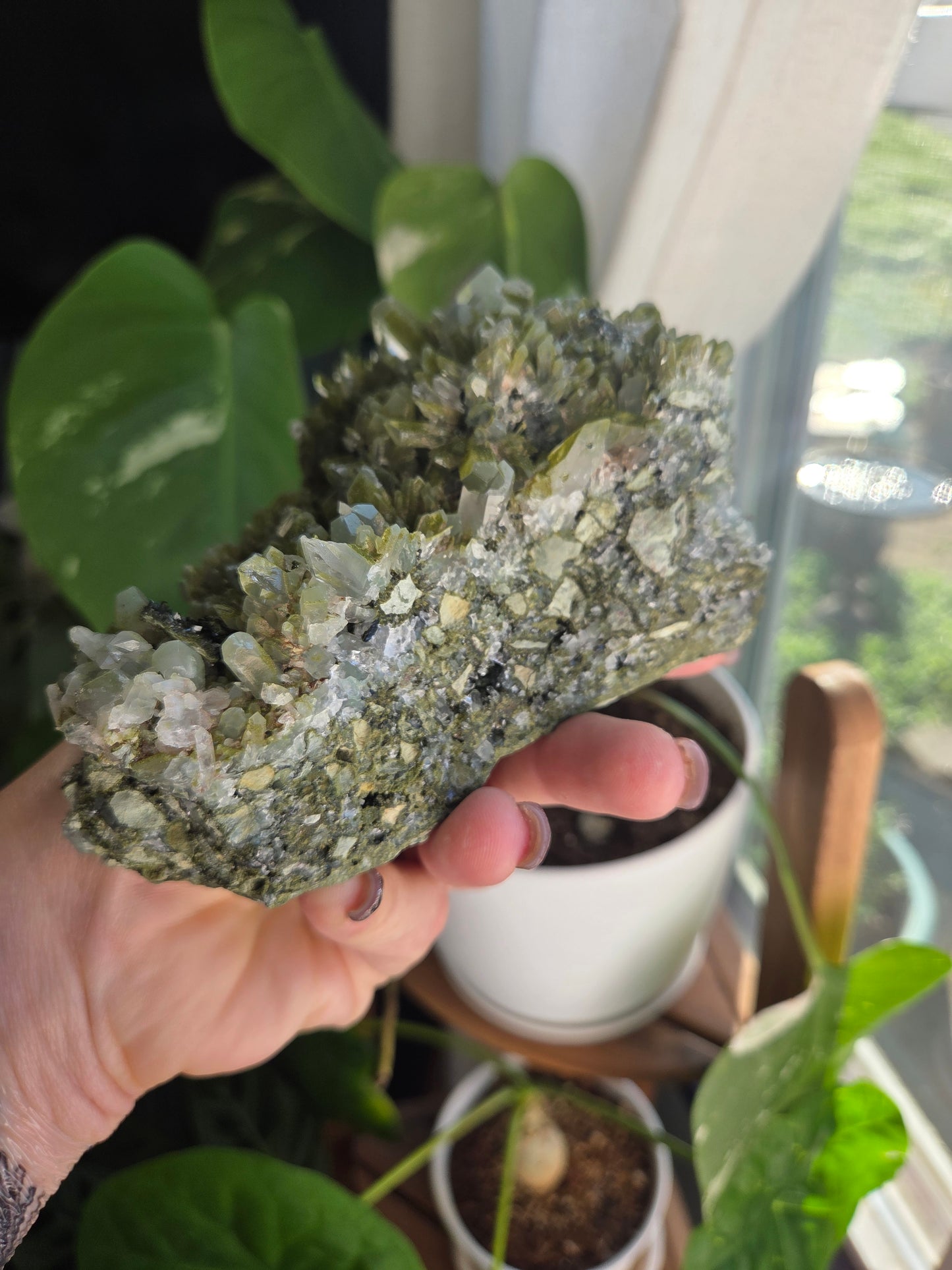 Chlorite Quartz and Epidote Dragon Head