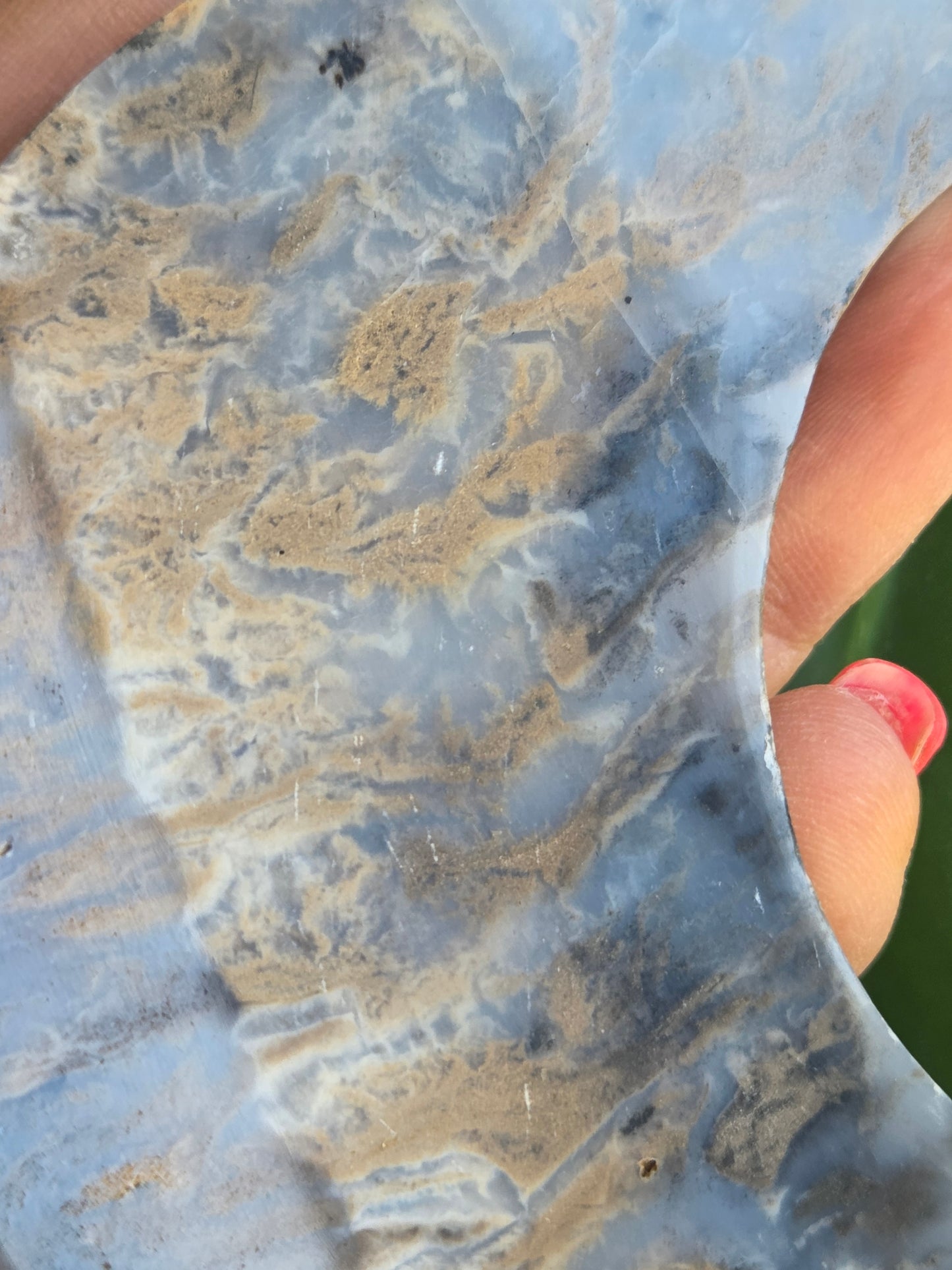Dendritic Tiger Agate Moon