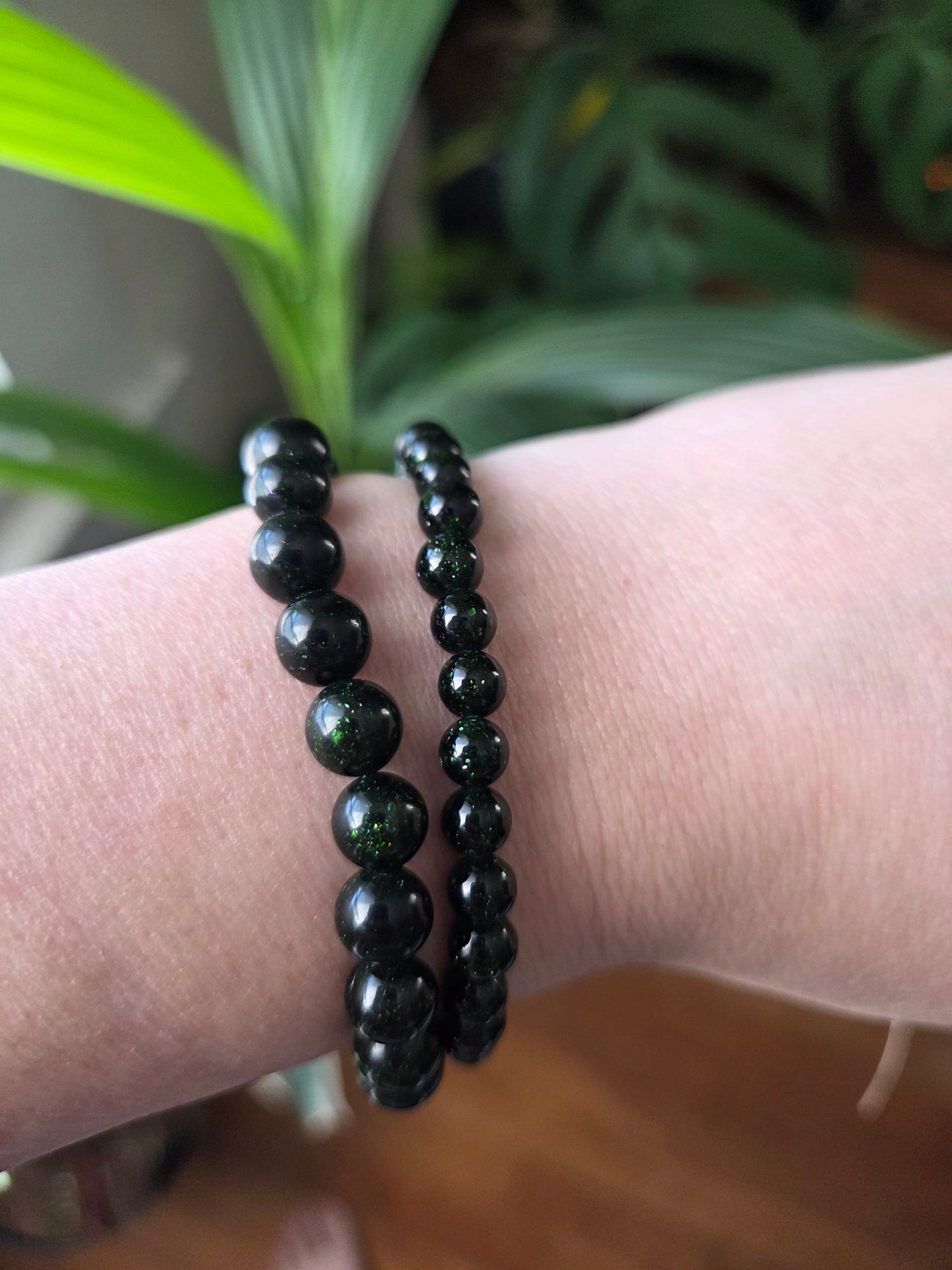Green Goldstone Bracelet