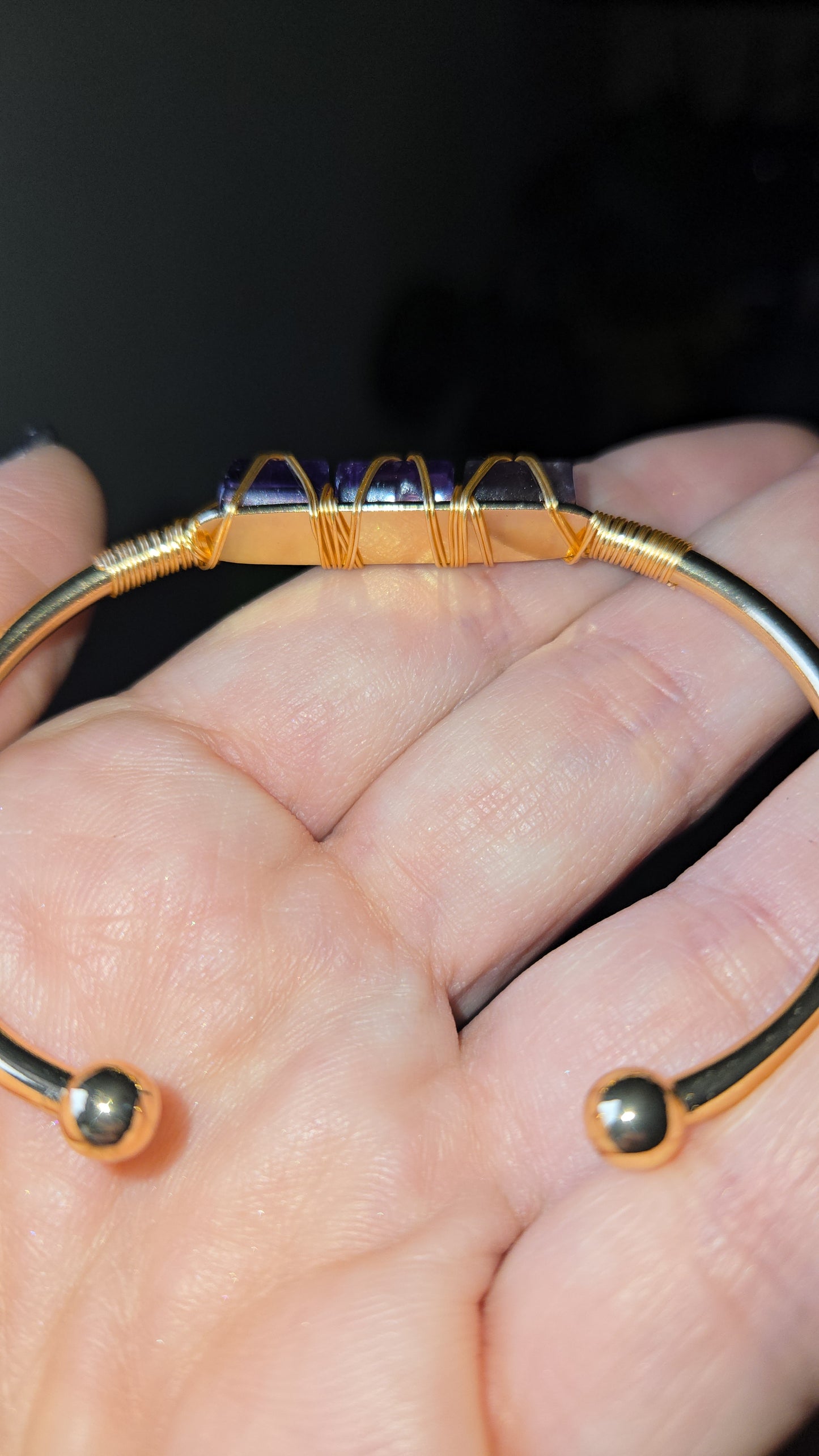 Amethyst Cuff Braclet