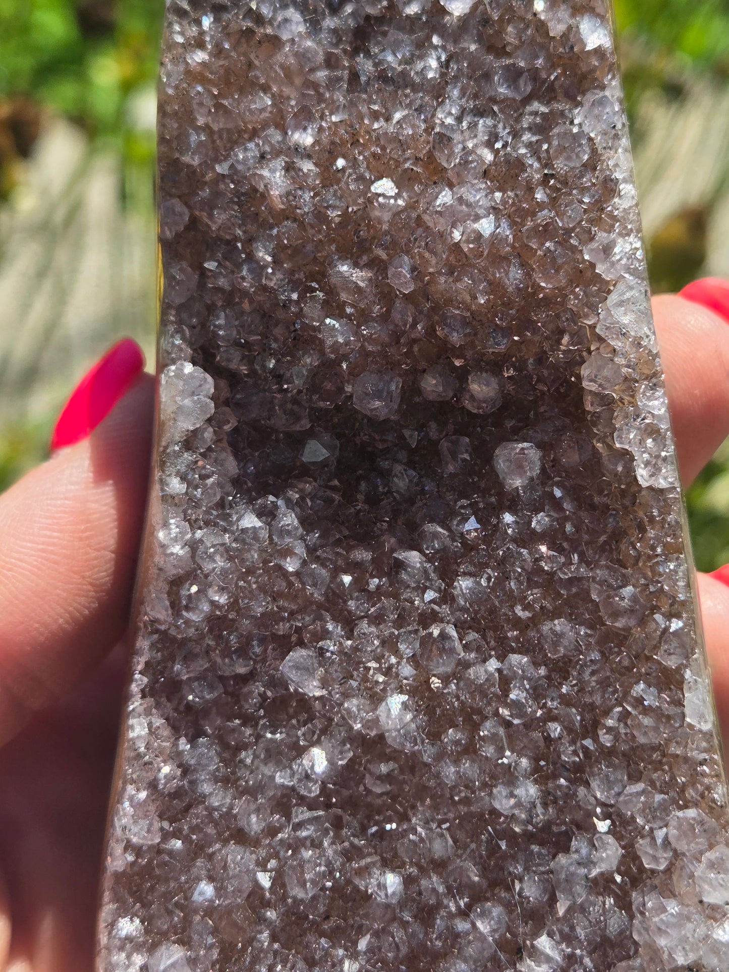 Brown/ Purple Cutbase Amethyst