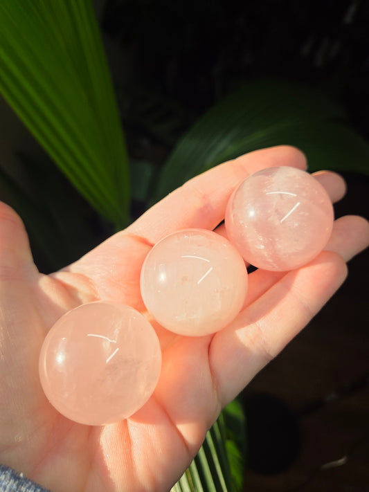 Rose Quartz Spheres (Small)