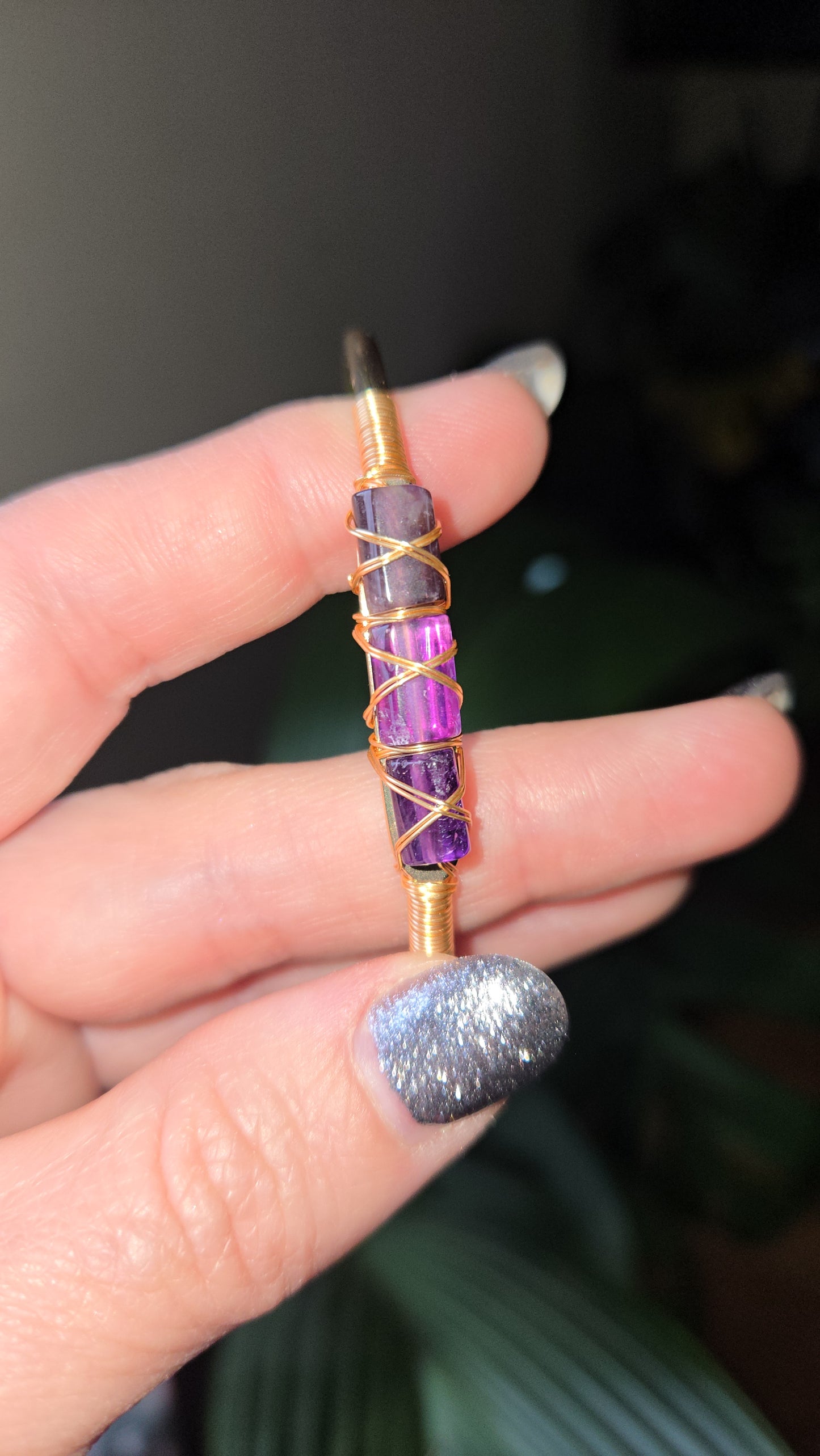 Amethyst Cuff Braclet