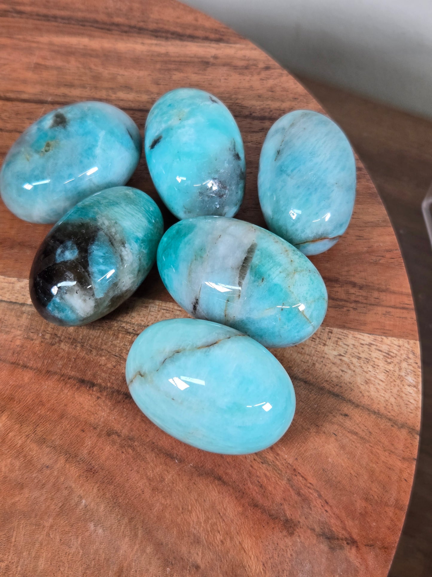 Amazonite with Smokey Quartz (some have Lepidolite)