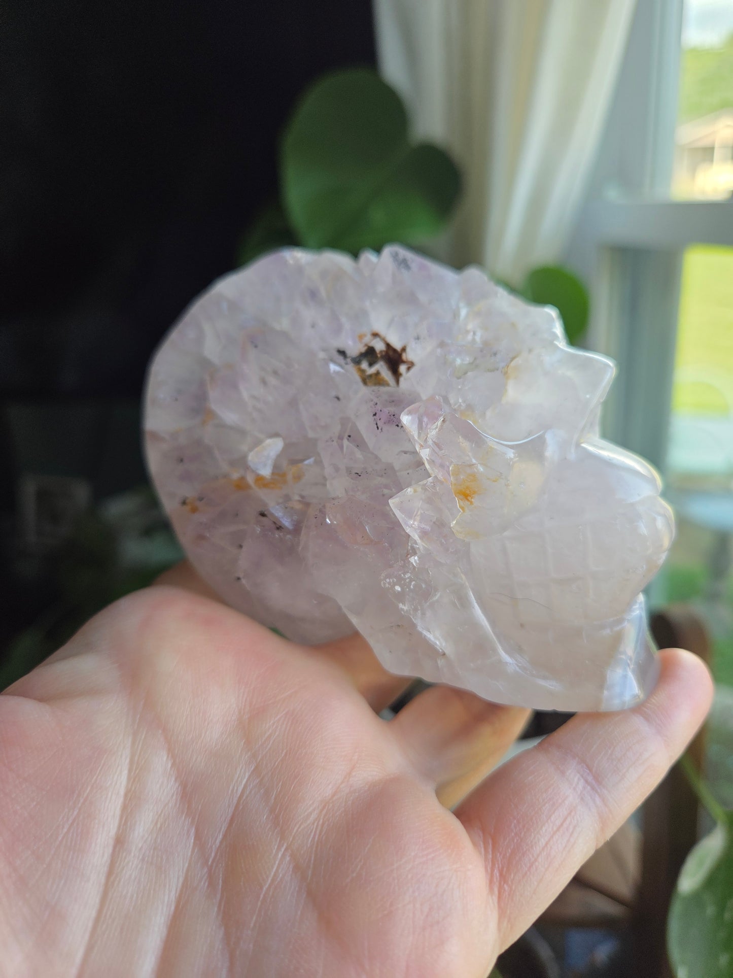Dendritic Agate with Amethyst Skull