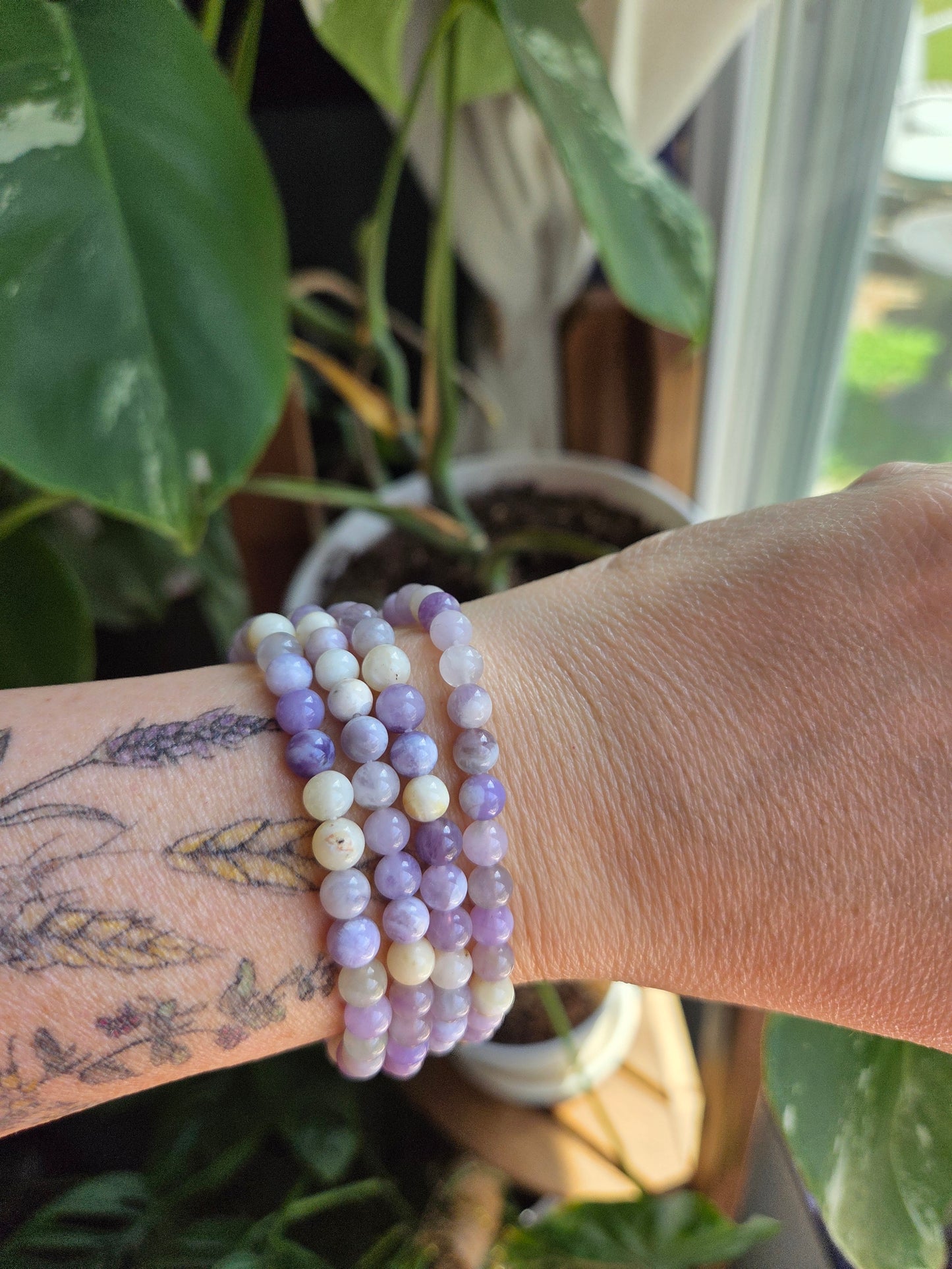 Purple Opal Braclet 6mm