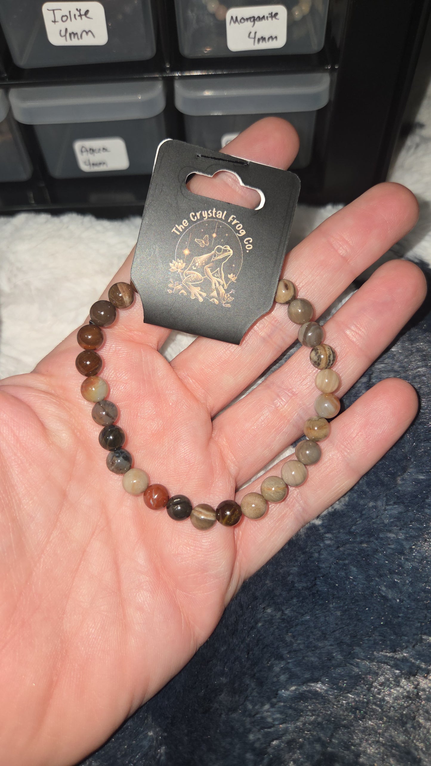 Petrified Wood Bracelet 6mm