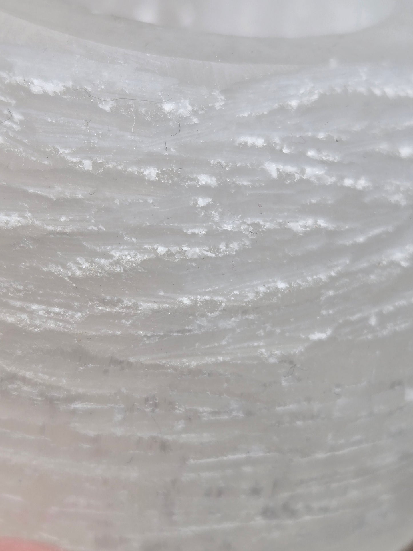 Satin Spar Candle Holder (Wavy Textured)
