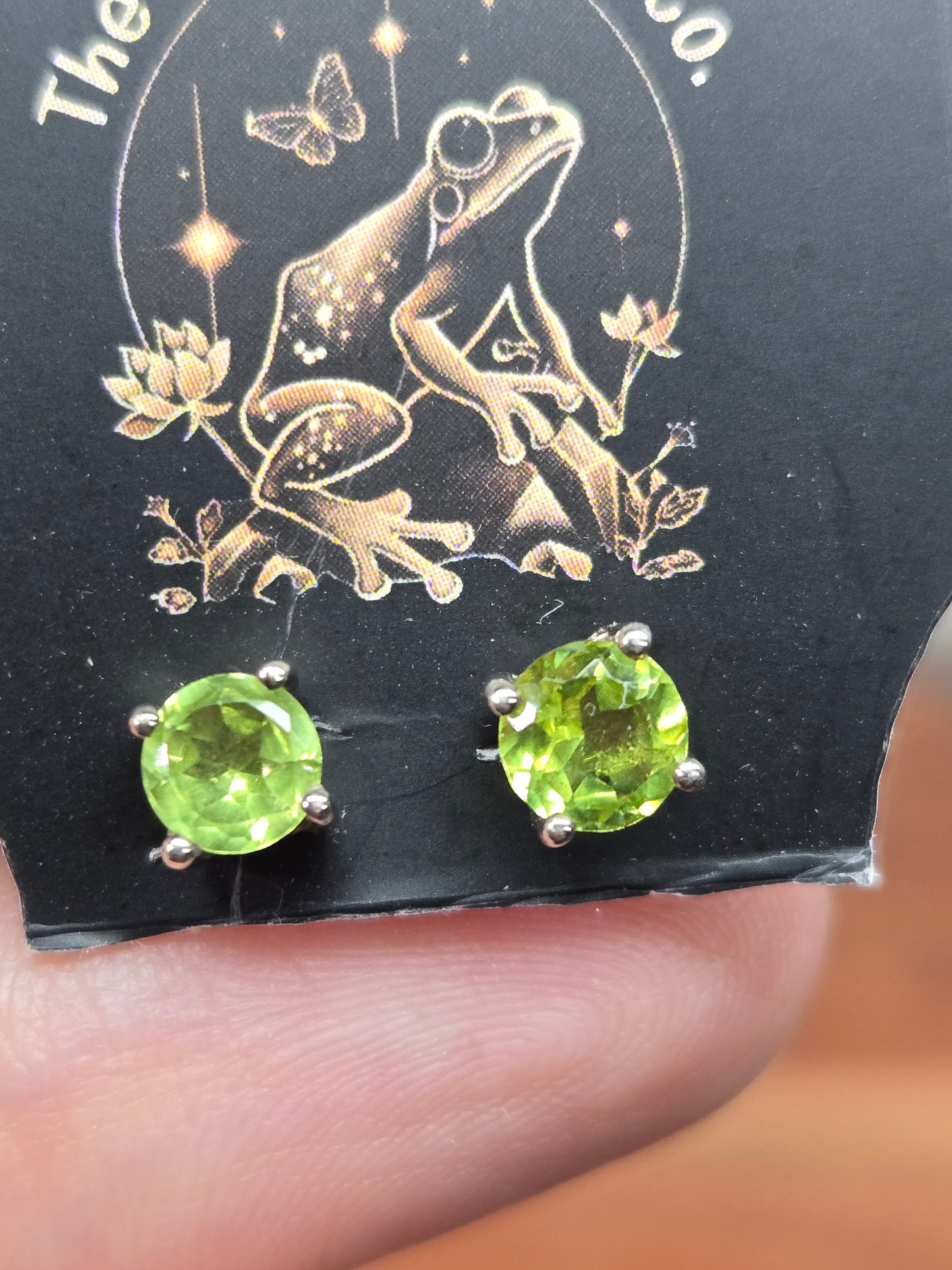 Peridot Earrings .925 Sterling Silver