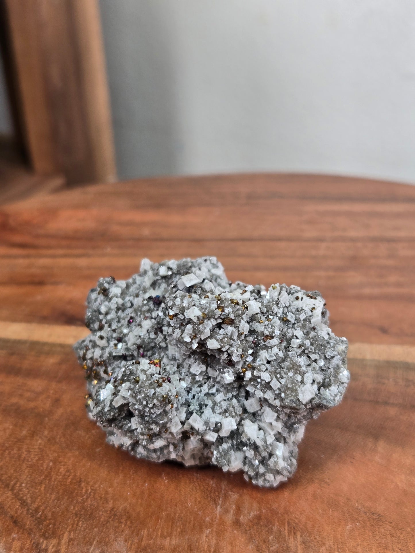 Chalcopyrite on Dolomite from Brushy Creek Mine