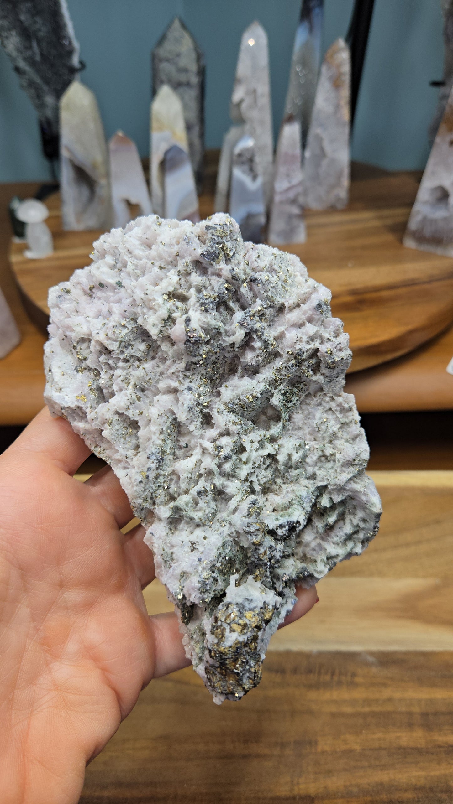 Calcite and Pyrite (Self Standing)