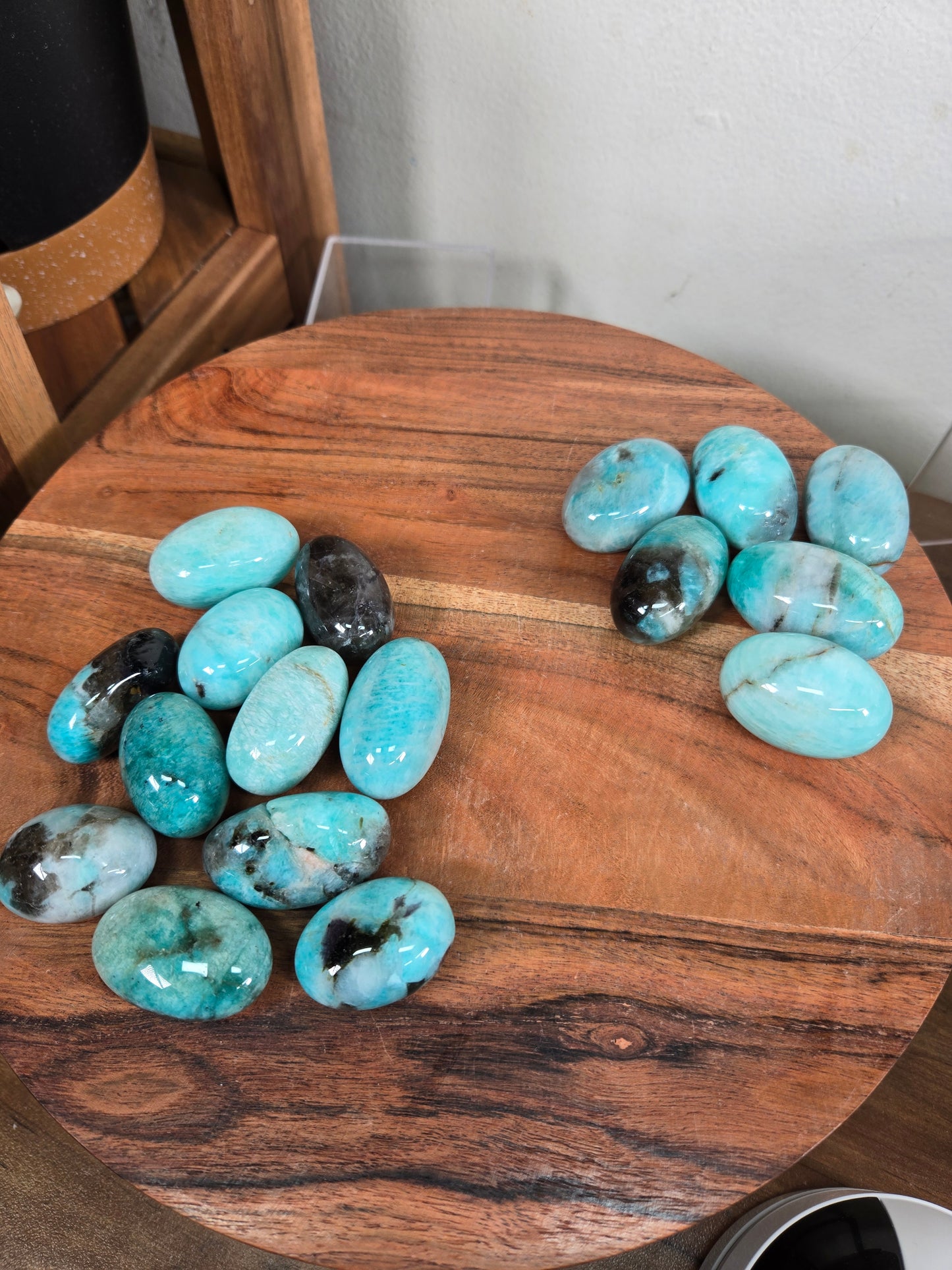 Amazonite with Smokey Quartz (some have Lepidolite)