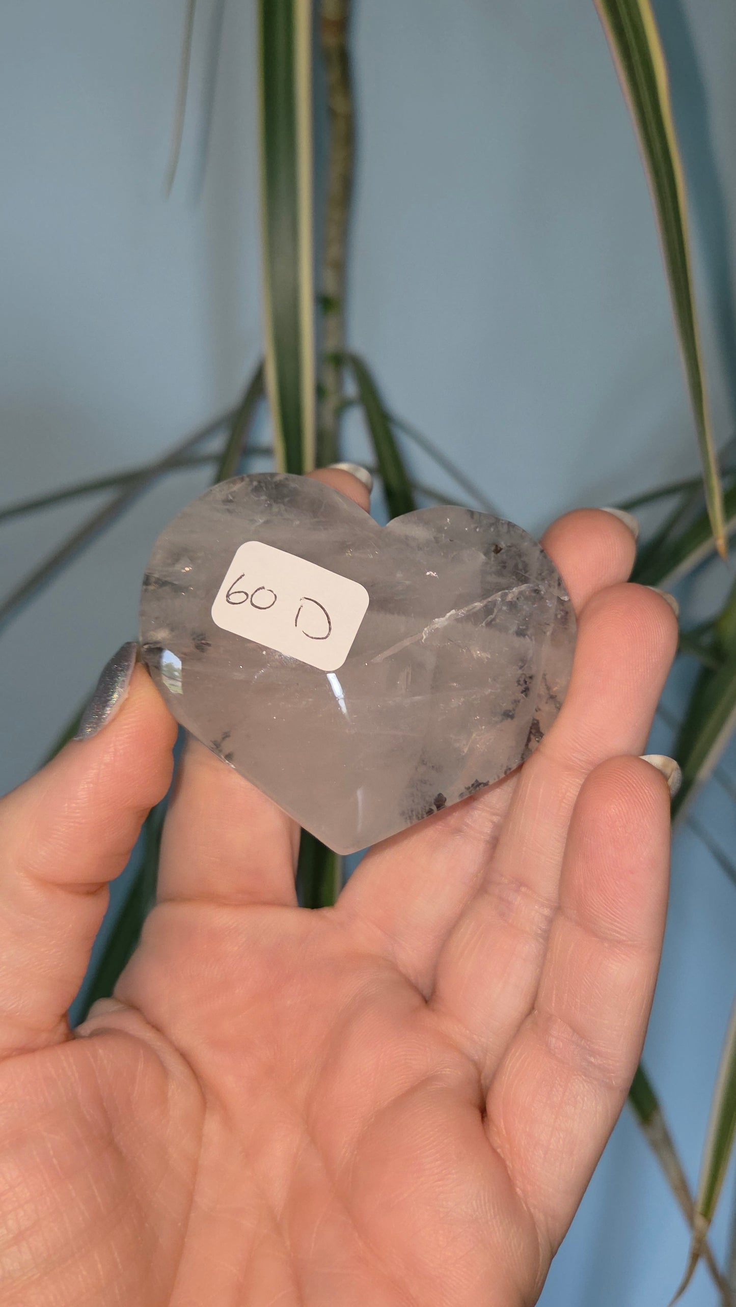 Dendritic Rose Quartz Heart