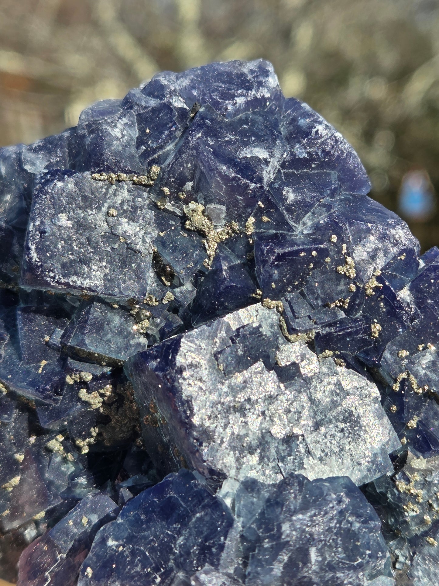 Fluorite with Pyrite From Hunan Province China