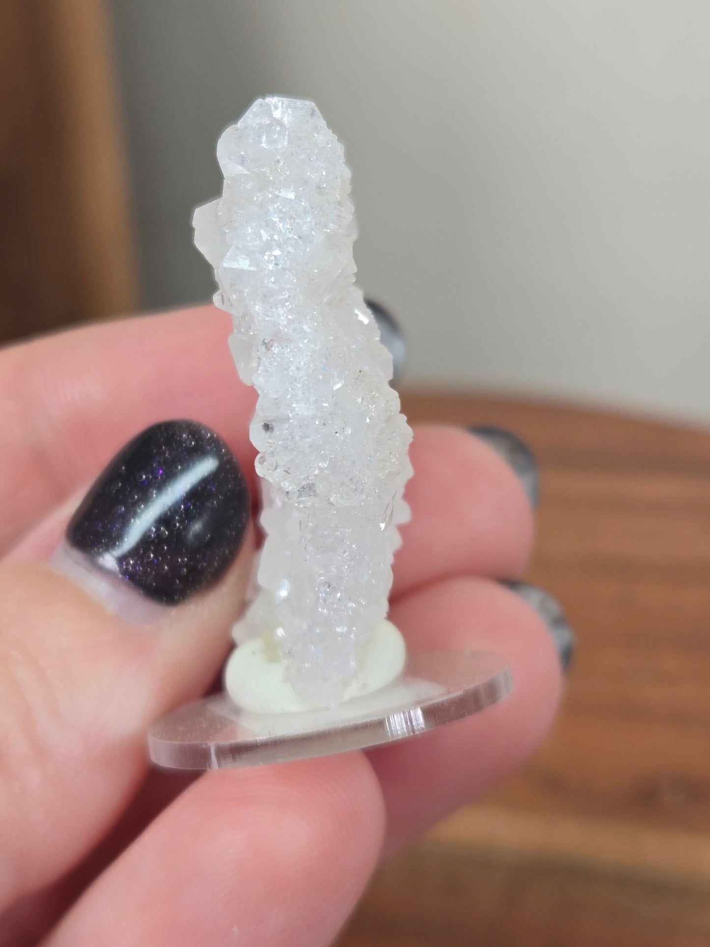 Apophyllite Crust on Stand