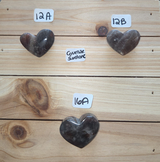 Covellite Sunstone Heart