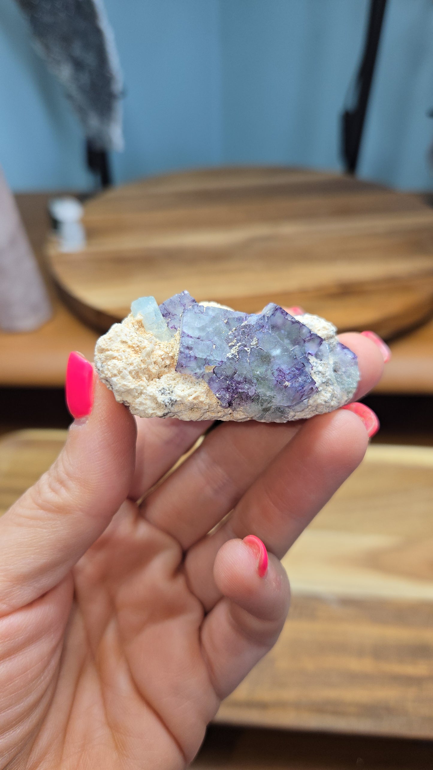 Fluorite and Aquamarine