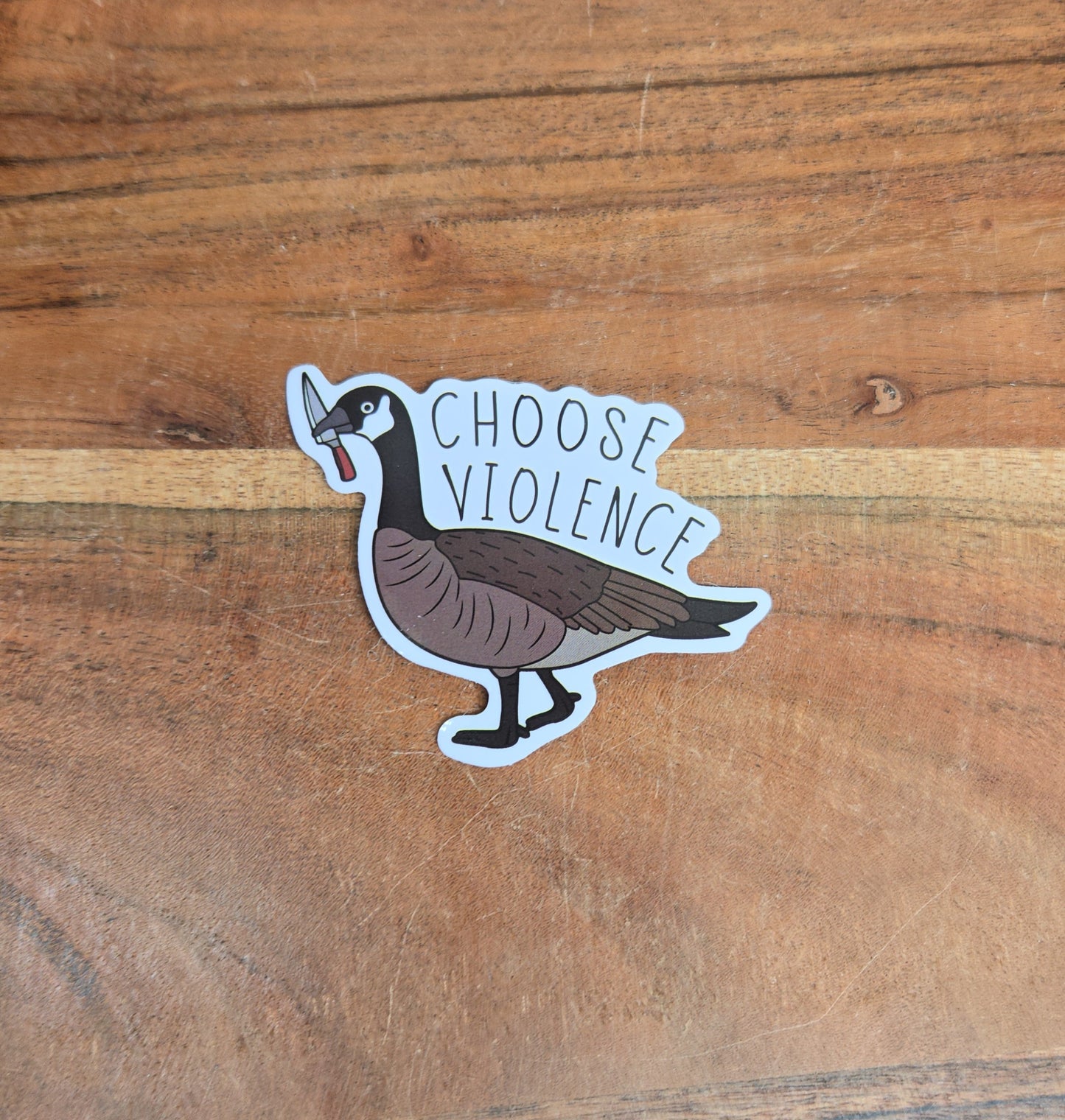 Choose Violence Goose Sticker