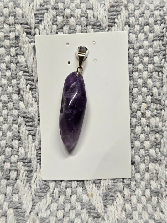 Polished Amethyst Pendant