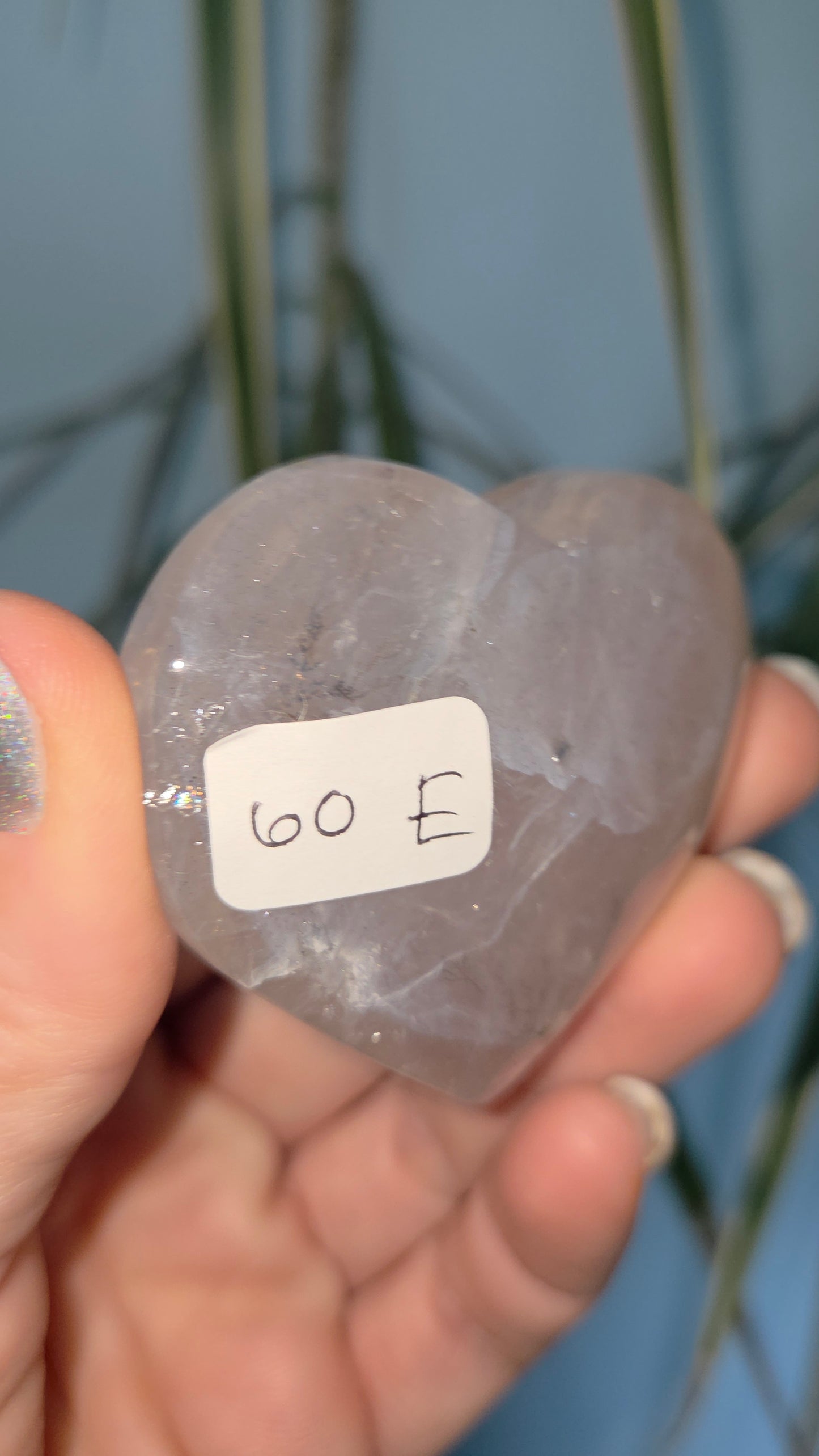 Dendritic Rose Quartz Heart