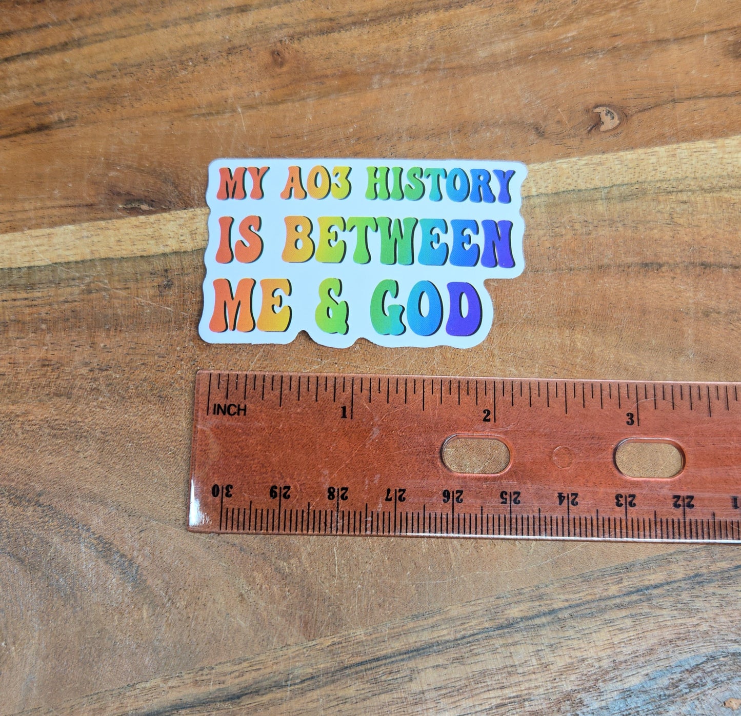 My A03 History is Between Me and God Sticker