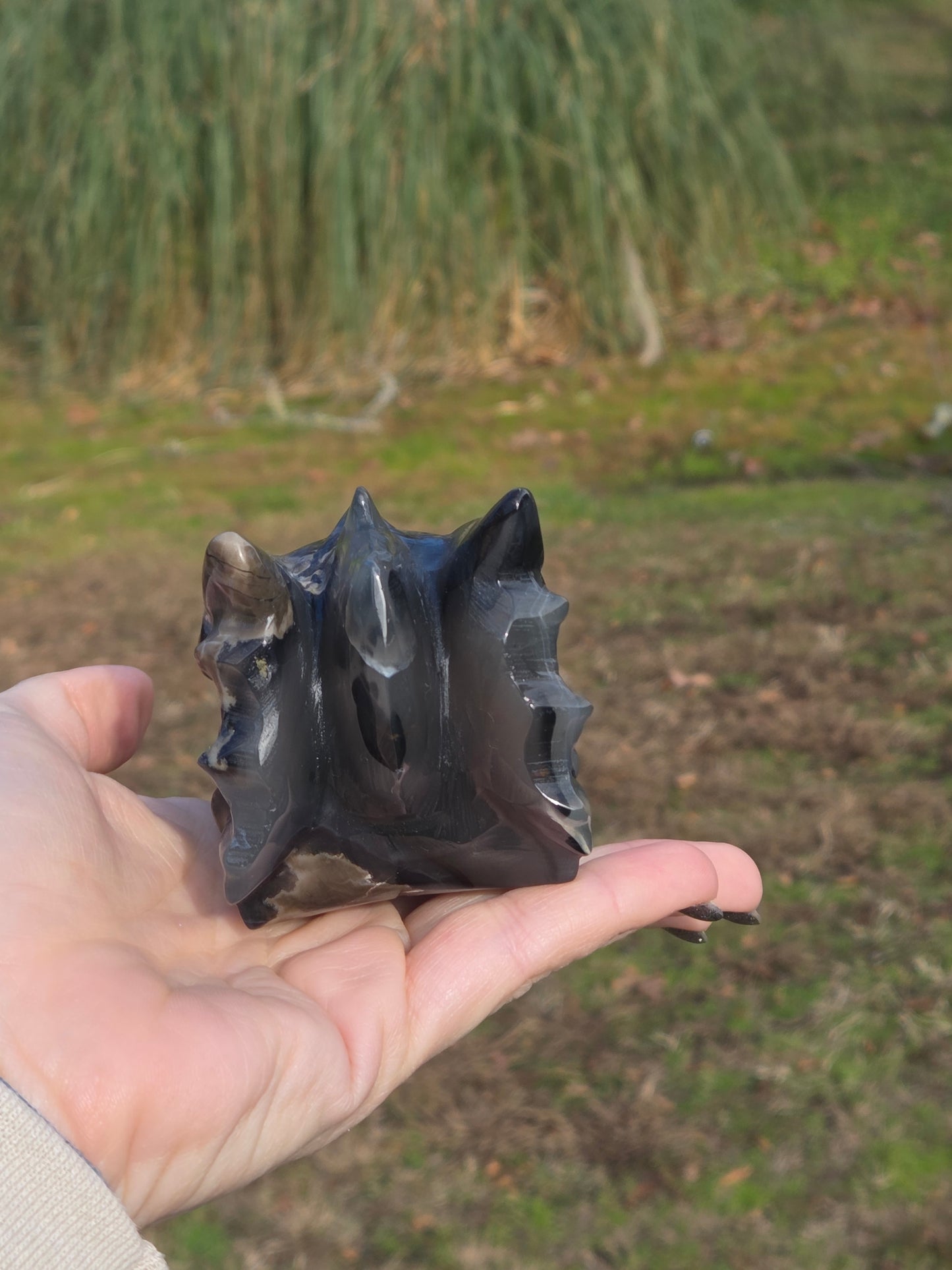 Volcano Agate Dragon Head (Large)(UV)