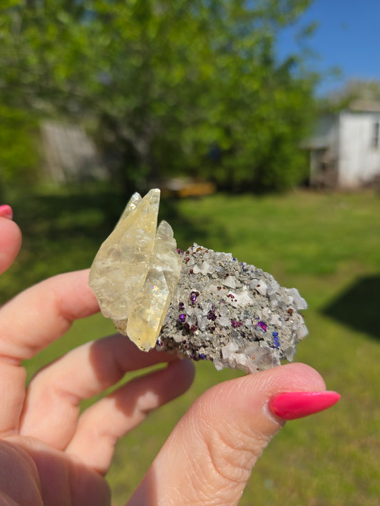 Calcite, Chalcopyrite and Dolomite Brushy Creek Mine, Missouri