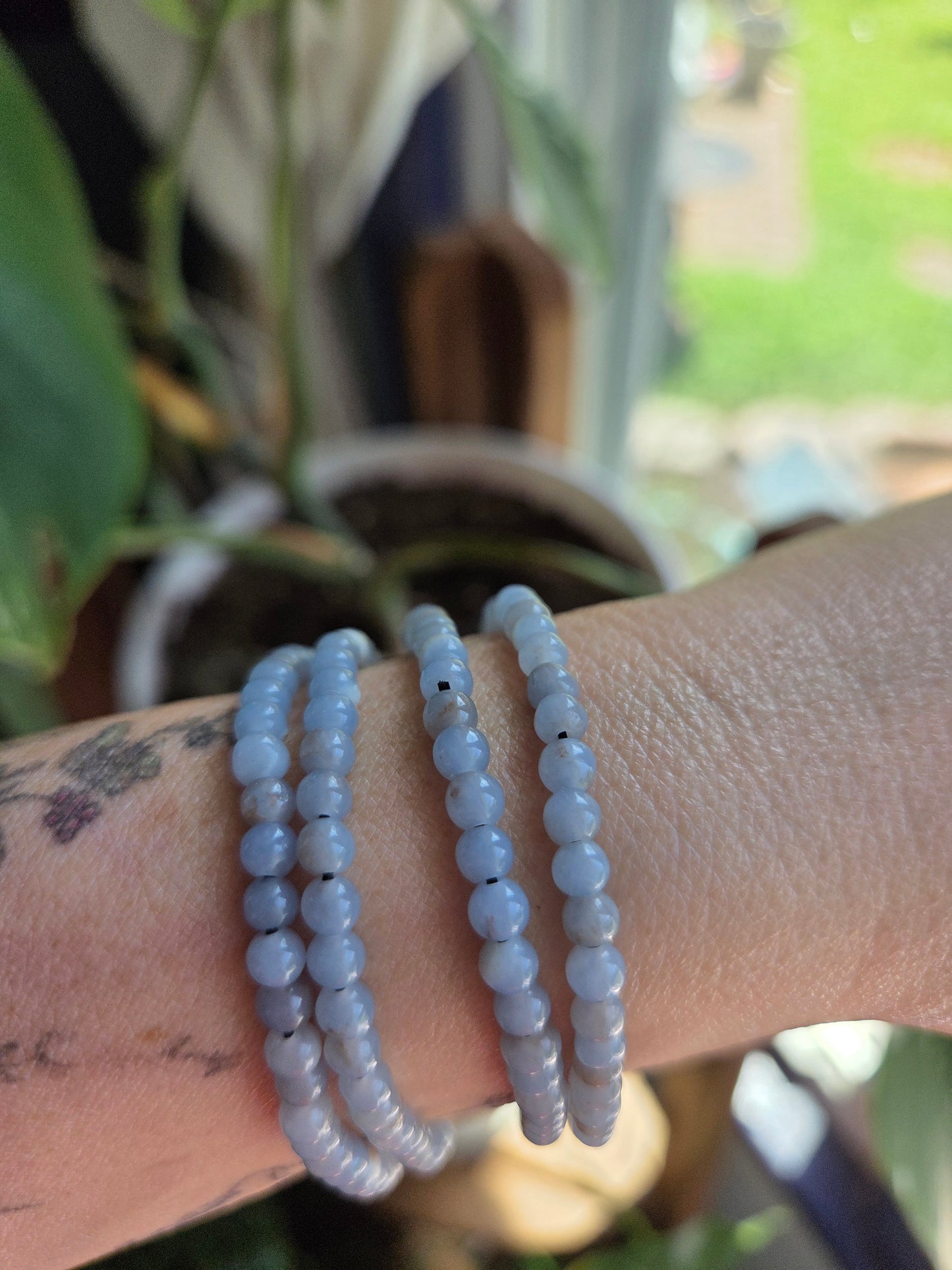 Angelite Braclet 4mm