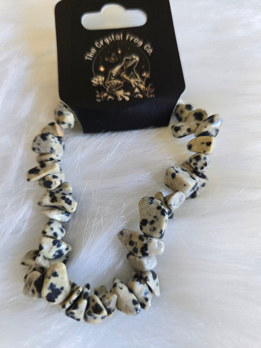 Dalmatian Jasper Chip Bracelet