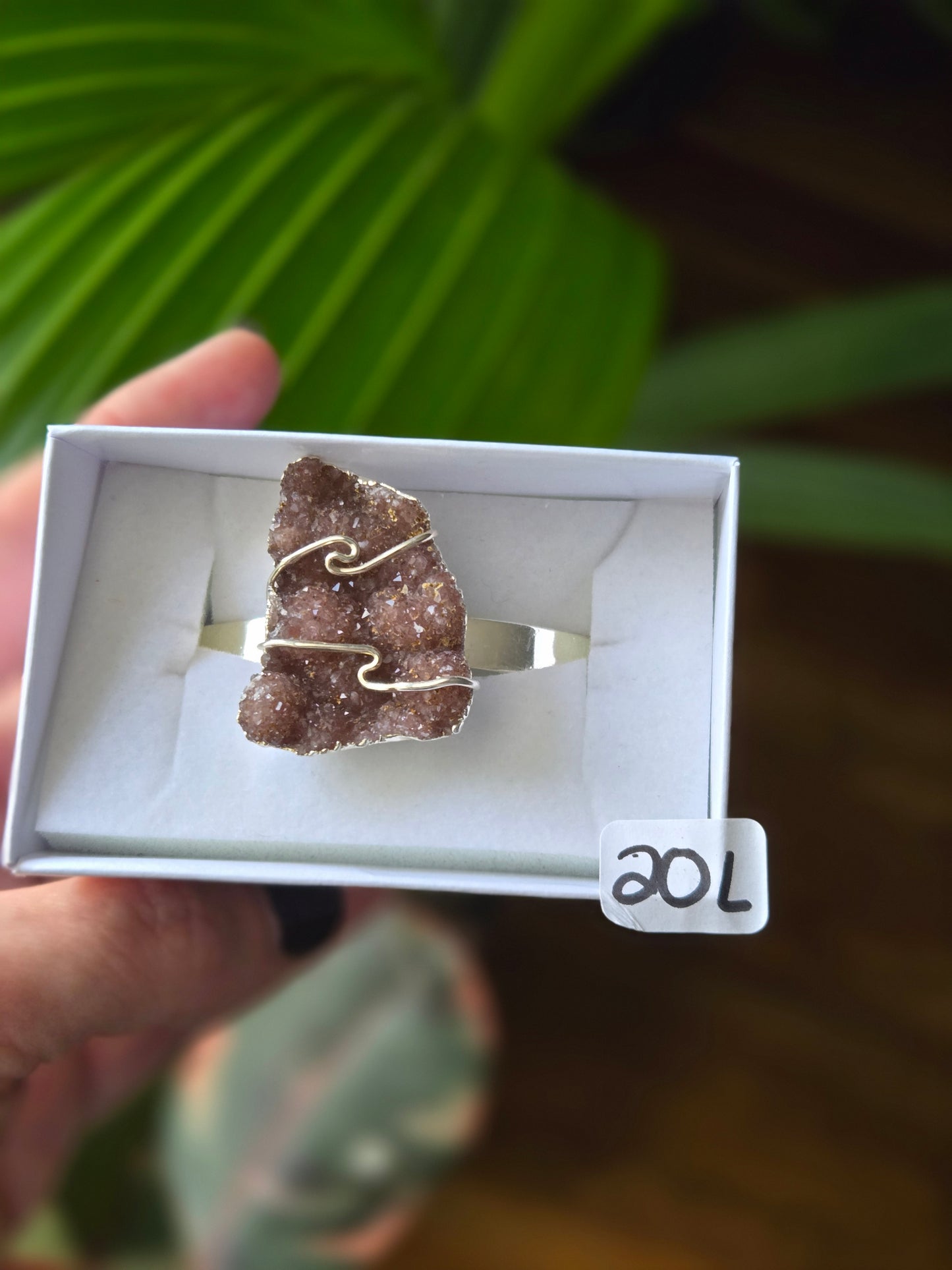 Amethyst Cluster Bangle Braclet