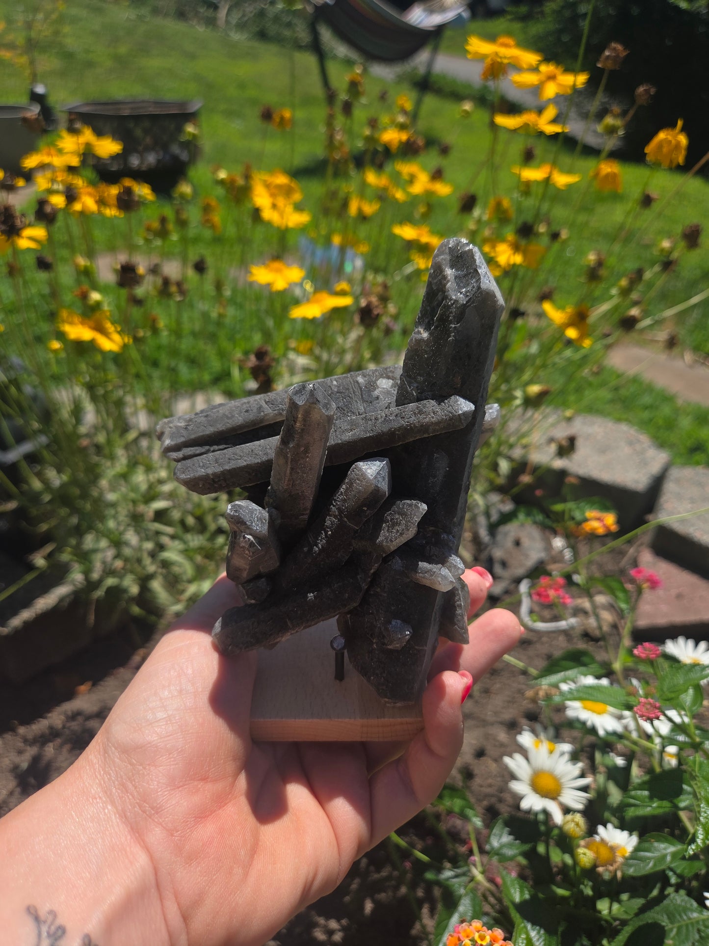 Smoky Quartz on Stand (HEAT TREATED)
