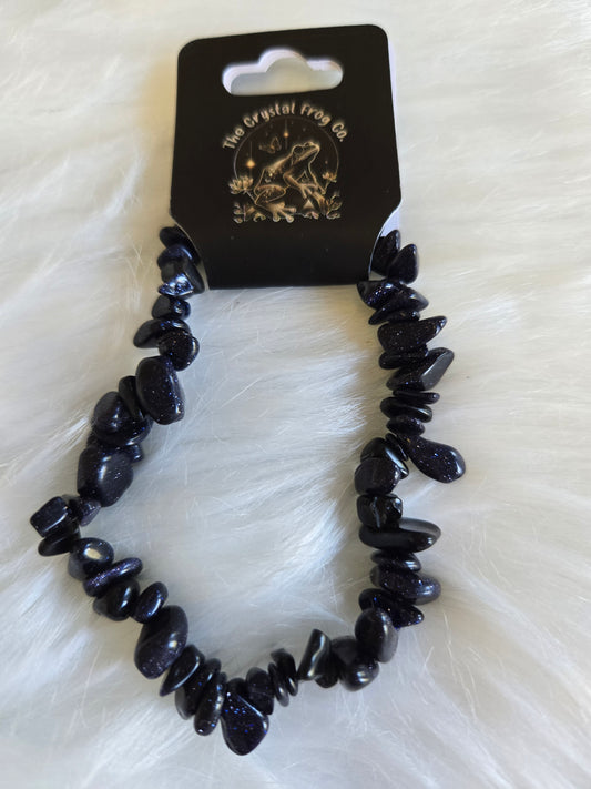 Blue Sandstone Chip Bracelet