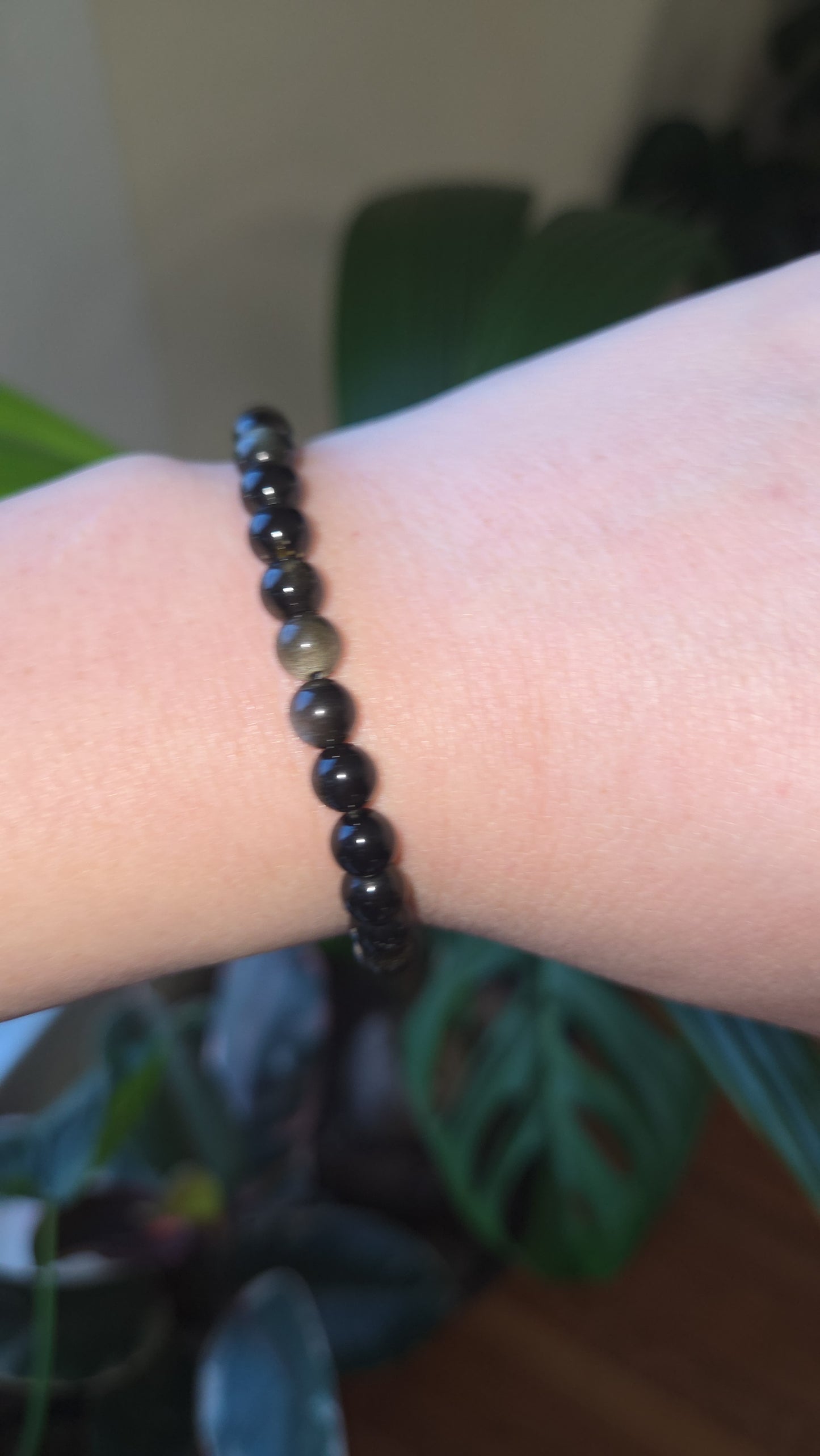Gold Sheen Obsidian Bracelet
