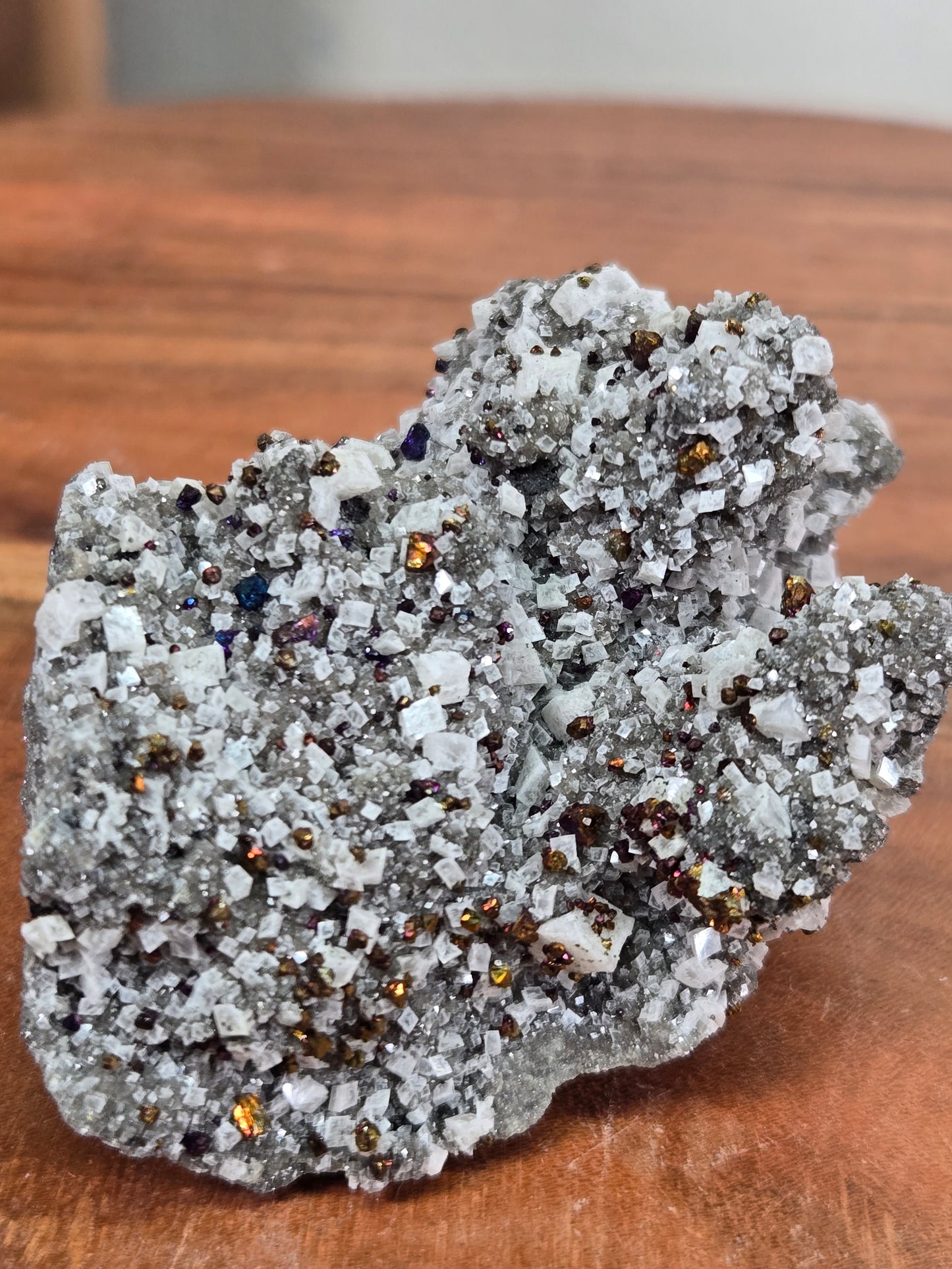 Chalcopyrite on Dolomite from Brushy Creek Mine
