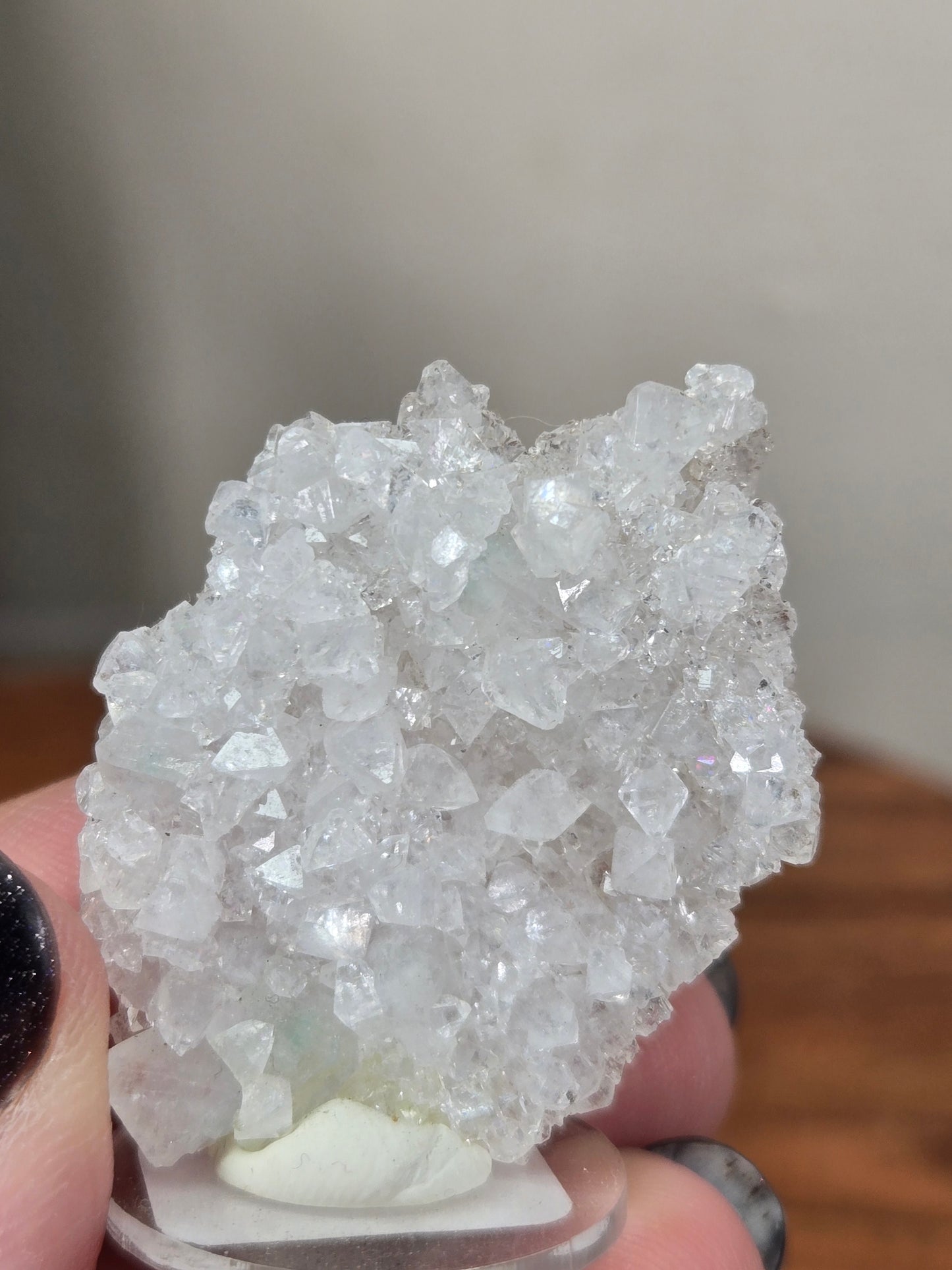 Apophyllite Crust on Stand